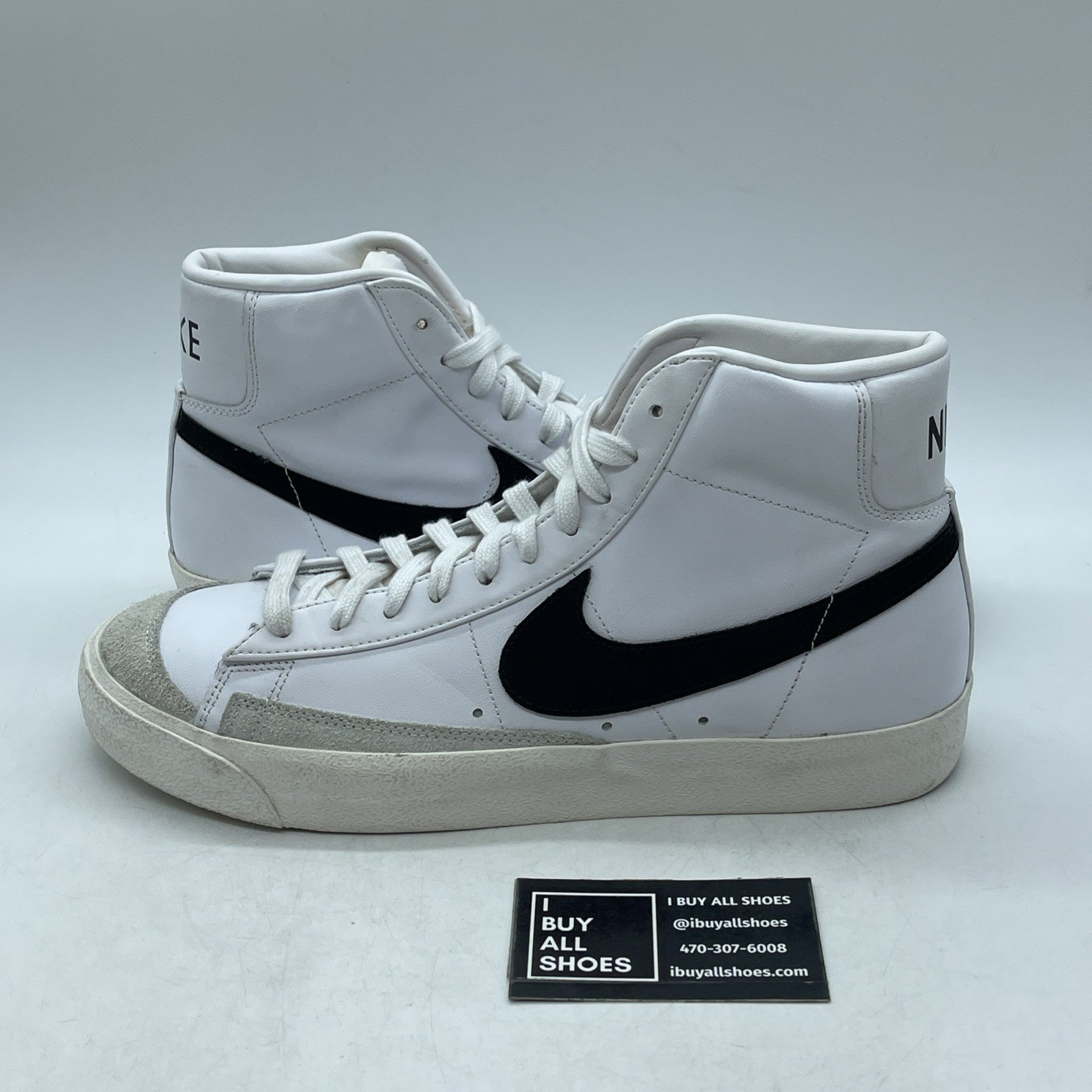 Size 10.5 - Nike Blazer Mid 77 Vintage White Black 2019 (BQ6806-100)