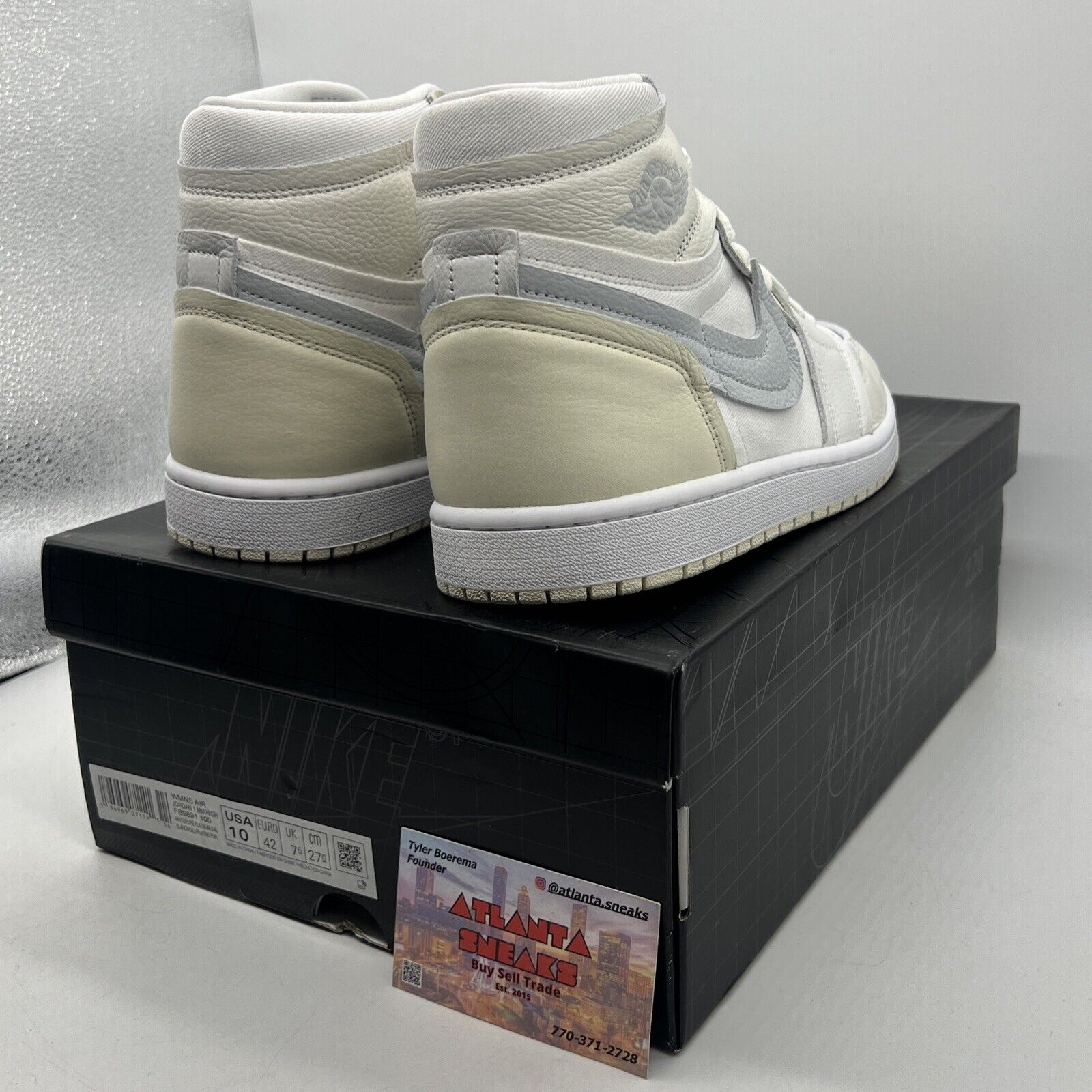 Size 10 - Air Jordan 1 Method of Make High Coconut Milk W Leather (FB9891-100)