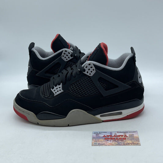 Size 10.5 - Jordan 4 Retro OG Mid Bred 2019 White Black Red Grey (308497-060)