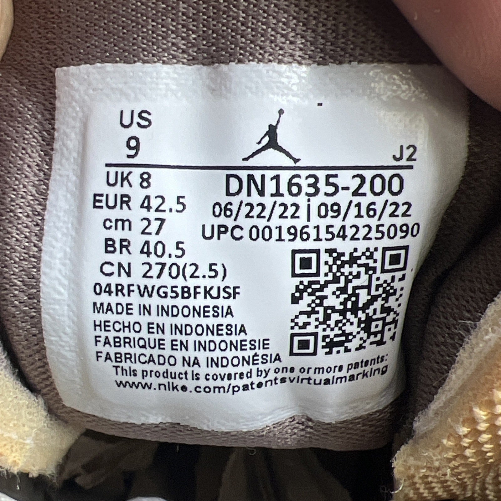 Size 9 - Air Jordan 1 Low SE Craft Inside Out (DN1635-200)