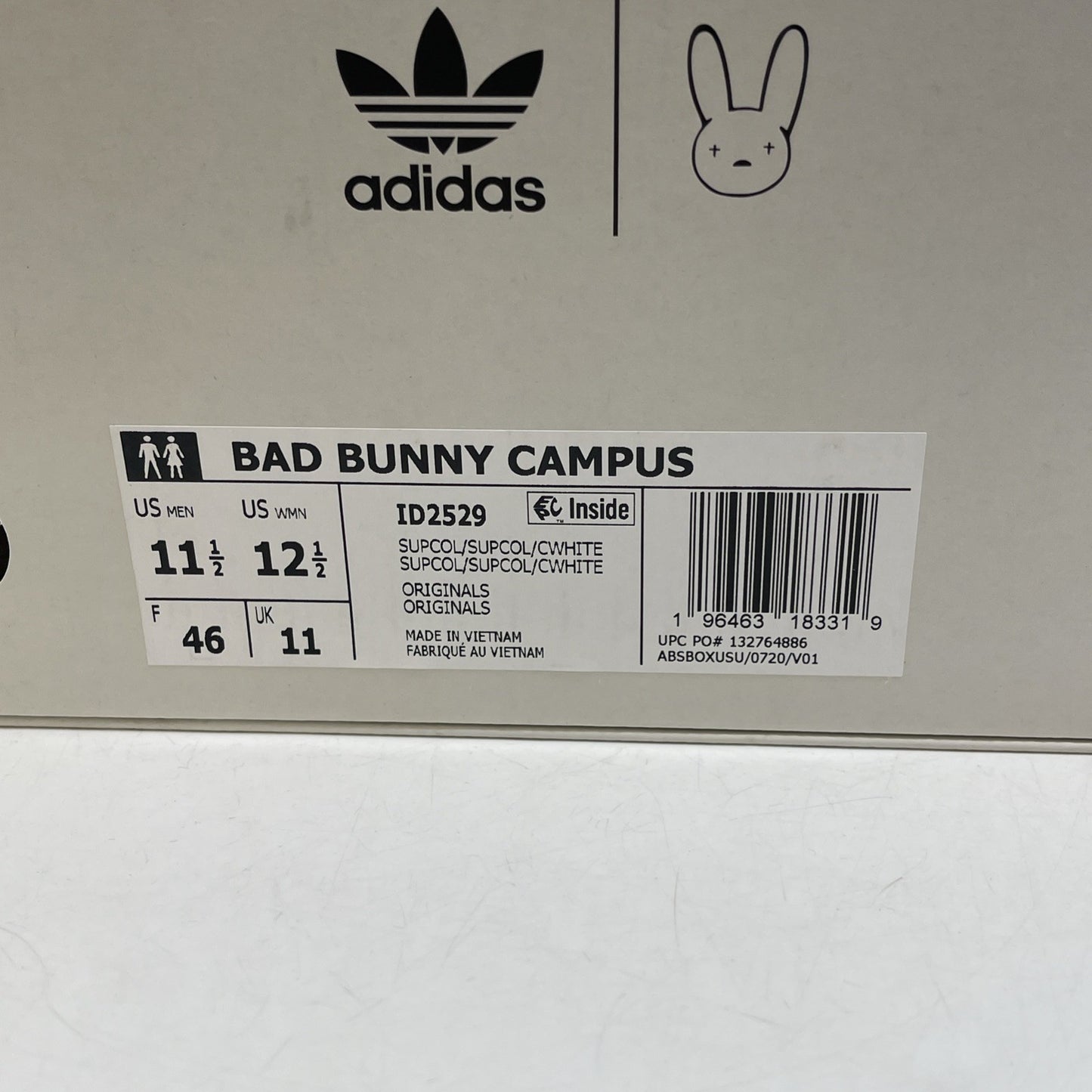Size 11.5 - Bad bunny  Adidas Campus chalky brown Suede Leather (ID2529)