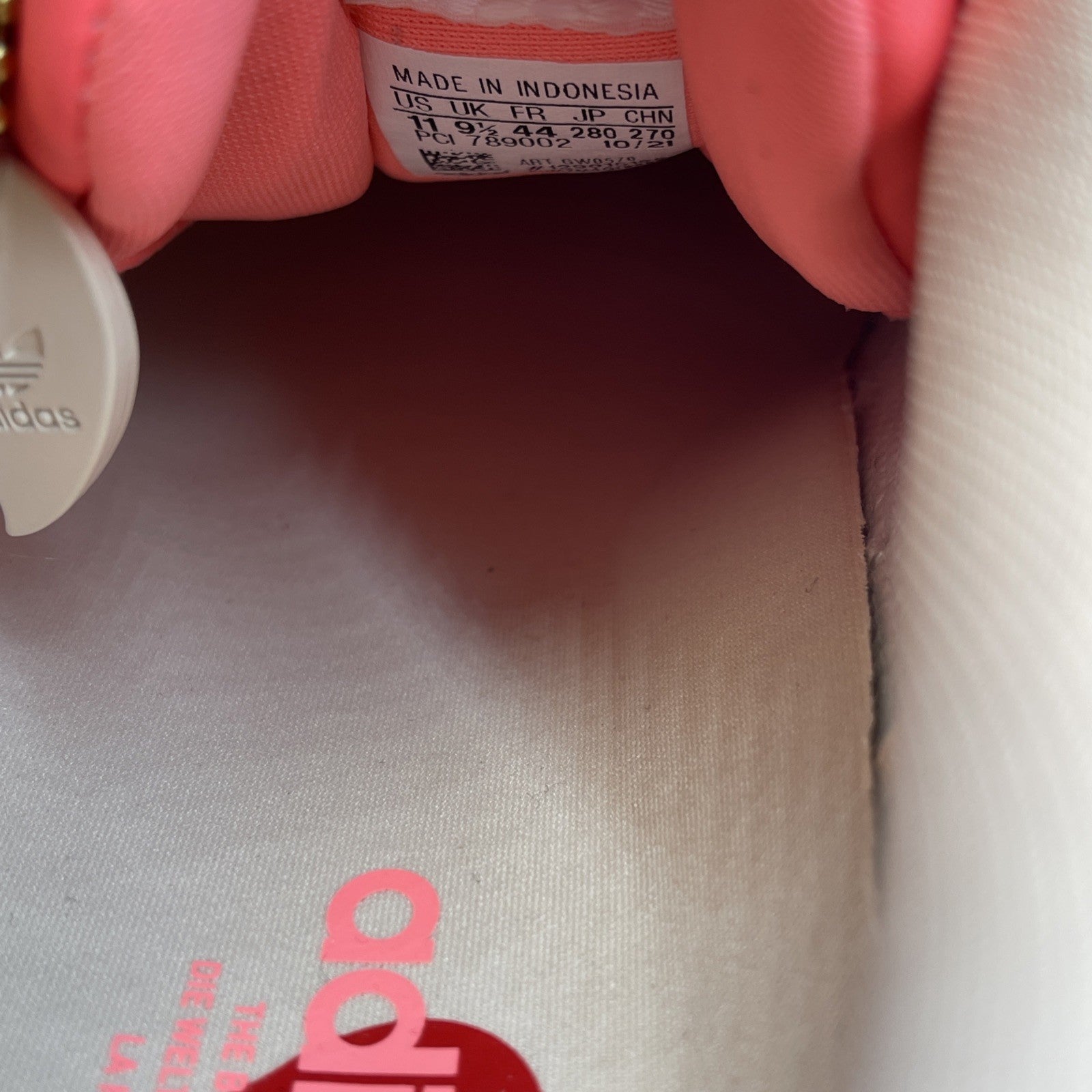 Size 11W - adidas Superstar Self Love White Pink Leather (GW0570)