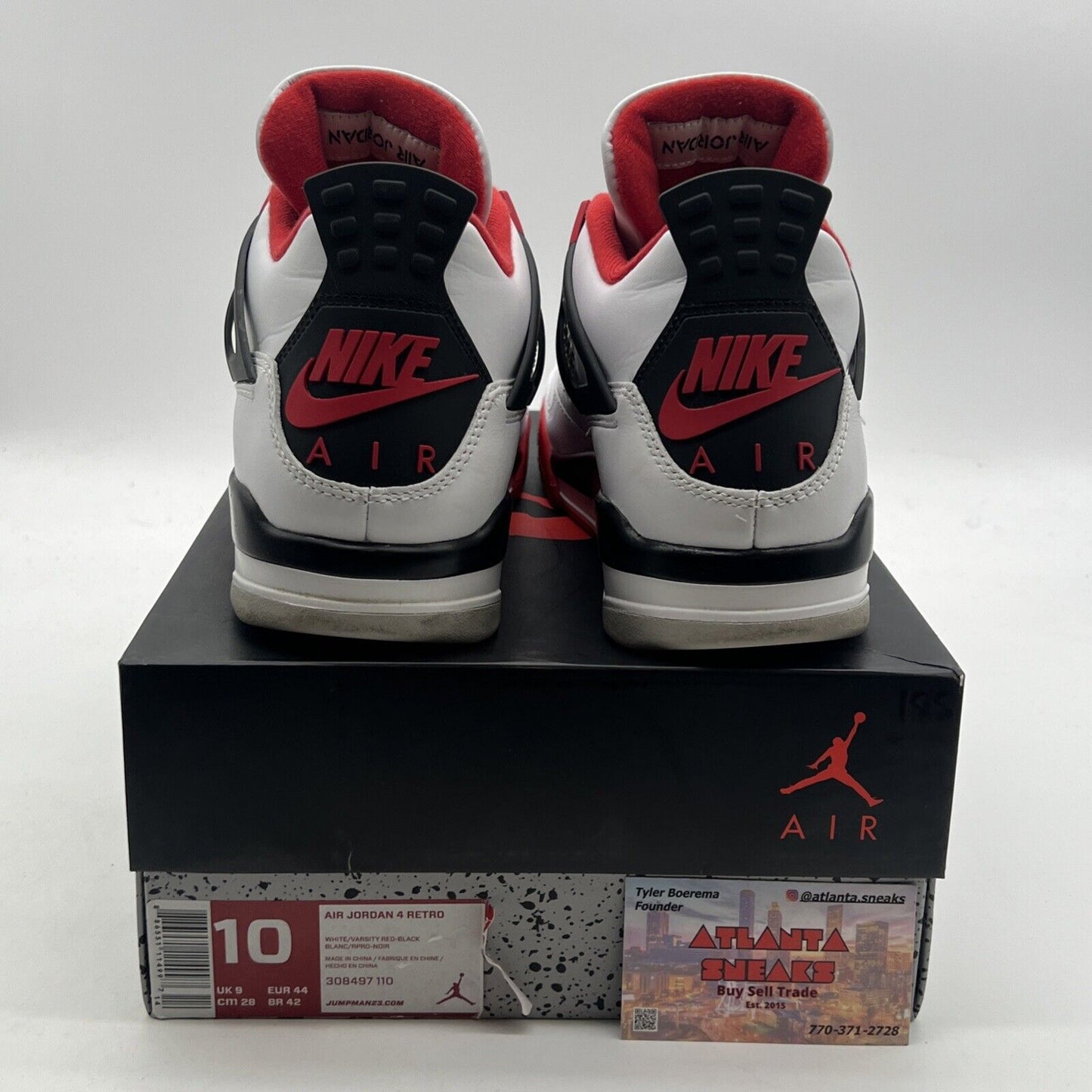Size 10 - Air Jordan 4 Retro Fire Red 2012 (308497-110)