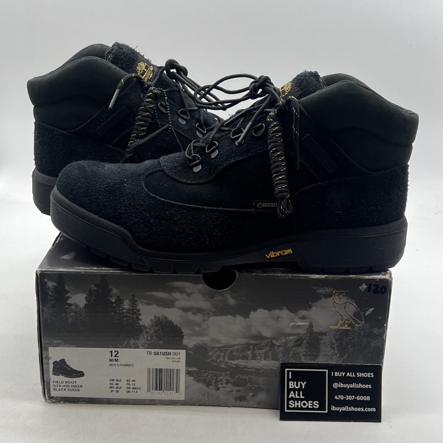 Size 12 - Timberland X OVO Gore Tex Lace Up Drake Fashion Leather Field Boots