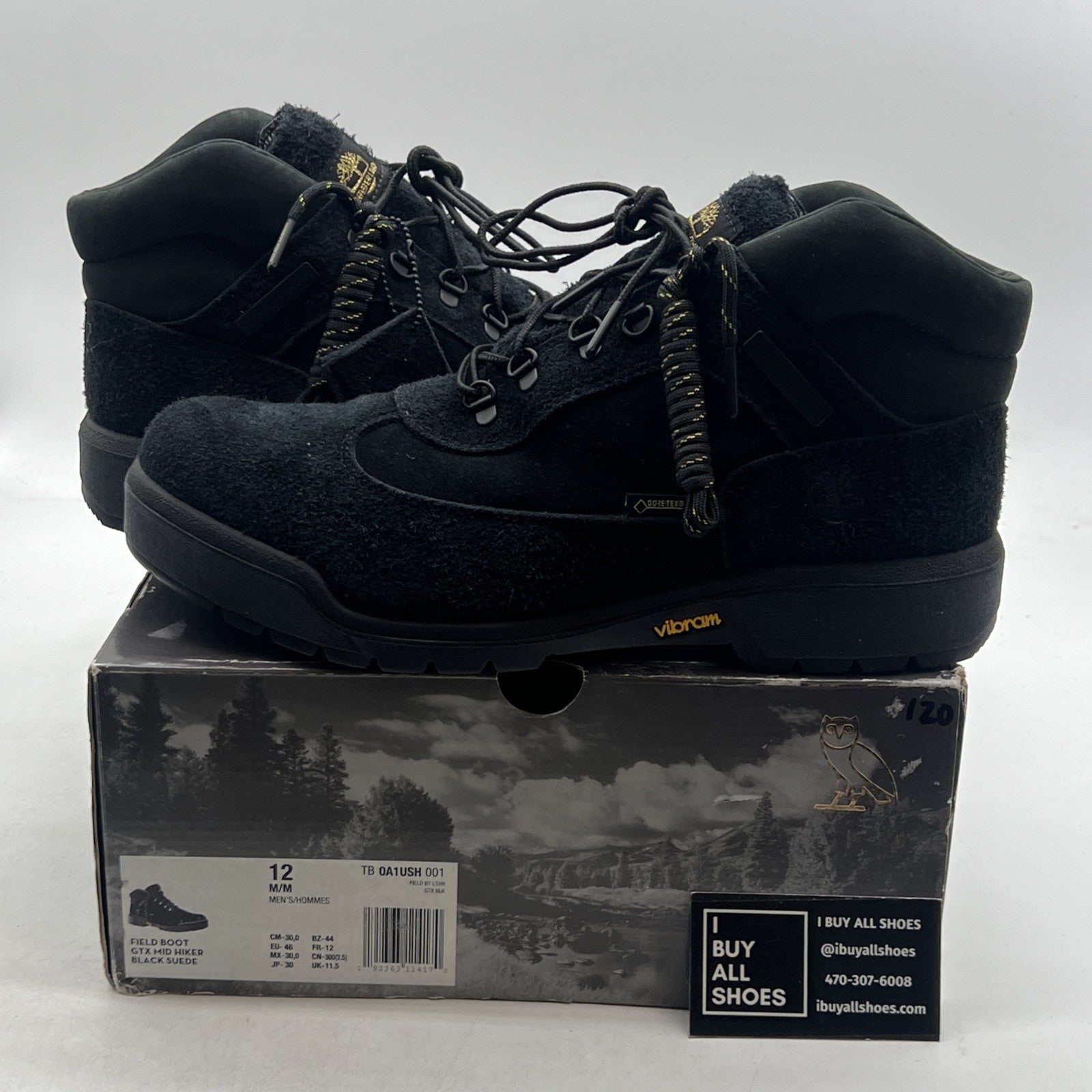 Size 12 - Timberland X OVO Gore Tex Lace Up Drake Fashion Leather Field Boots