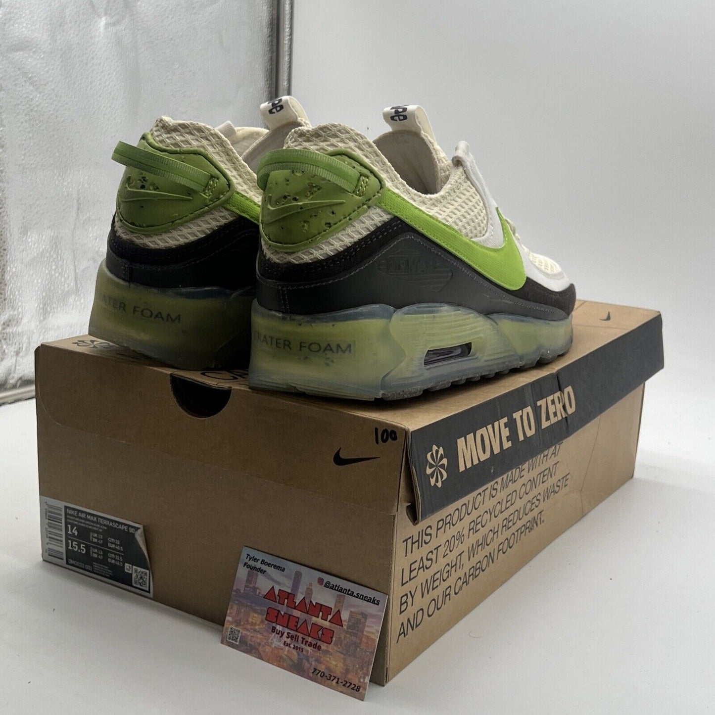 Size 14 - Nike Air Max Terrascape 90 Phantom Vivid Green (DM0033-001)