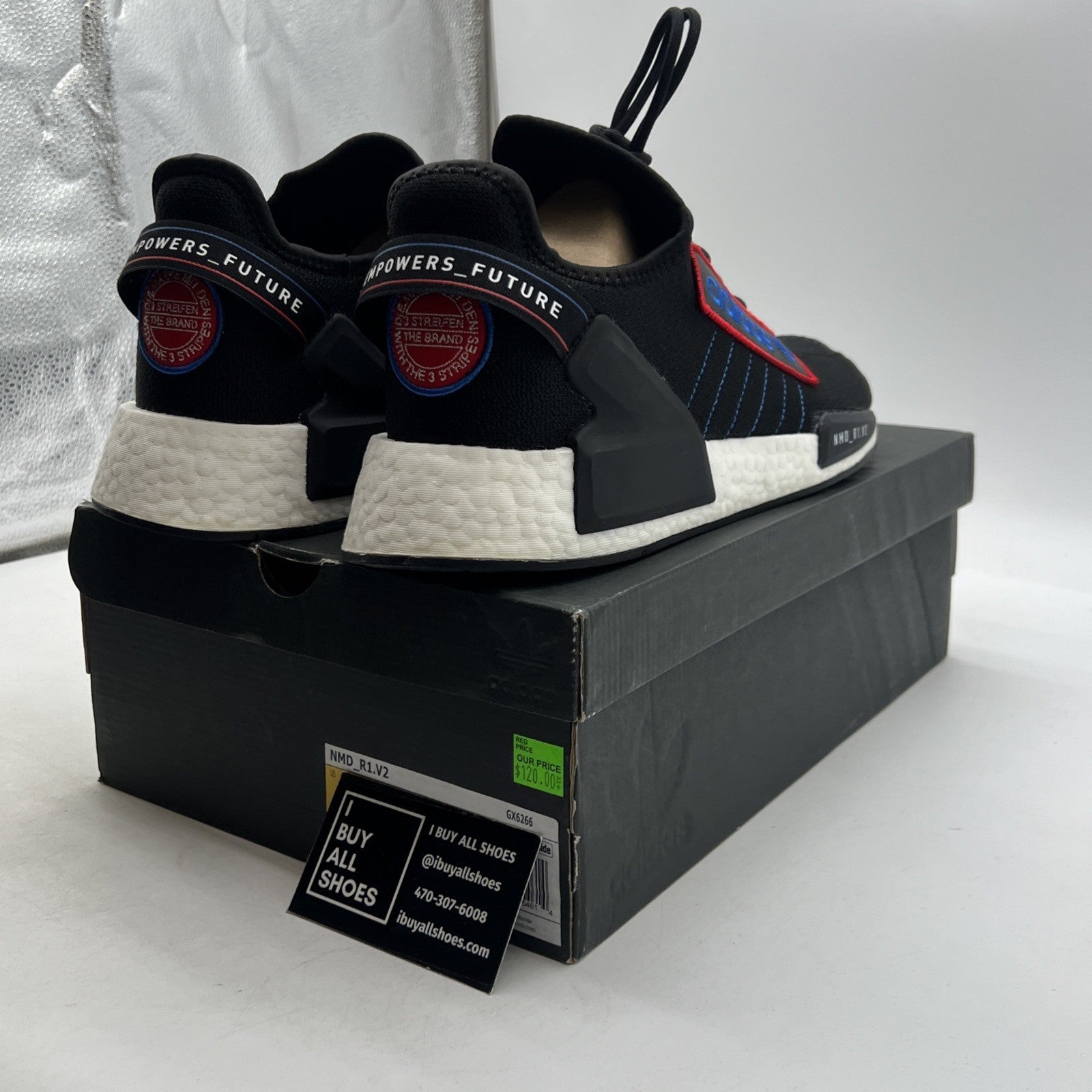 Size 13 - Adidas NMD_R1 V2 Logo Patch - Black (GX6266)