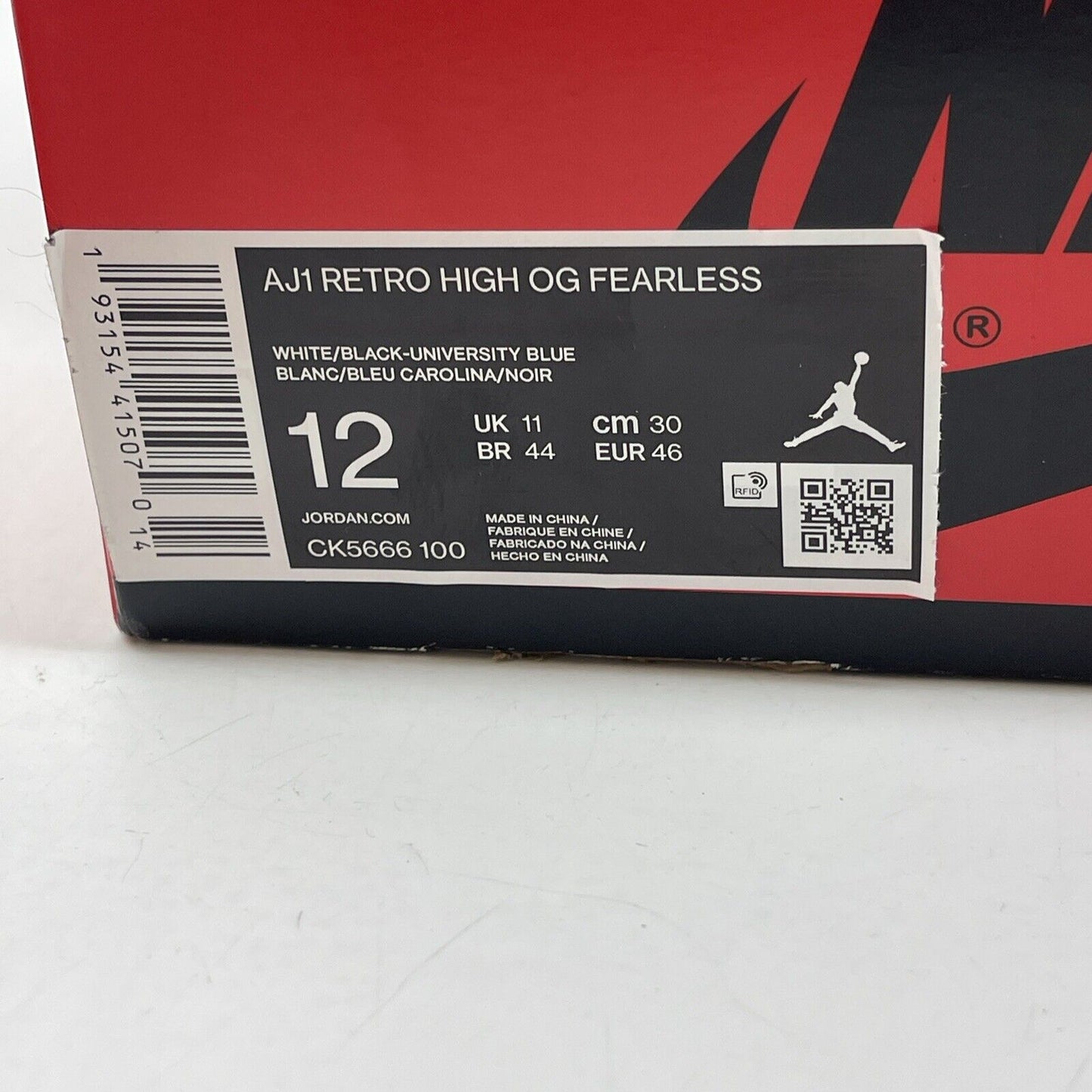 Size 12 - Jordan 1 Retro OG High Fearless