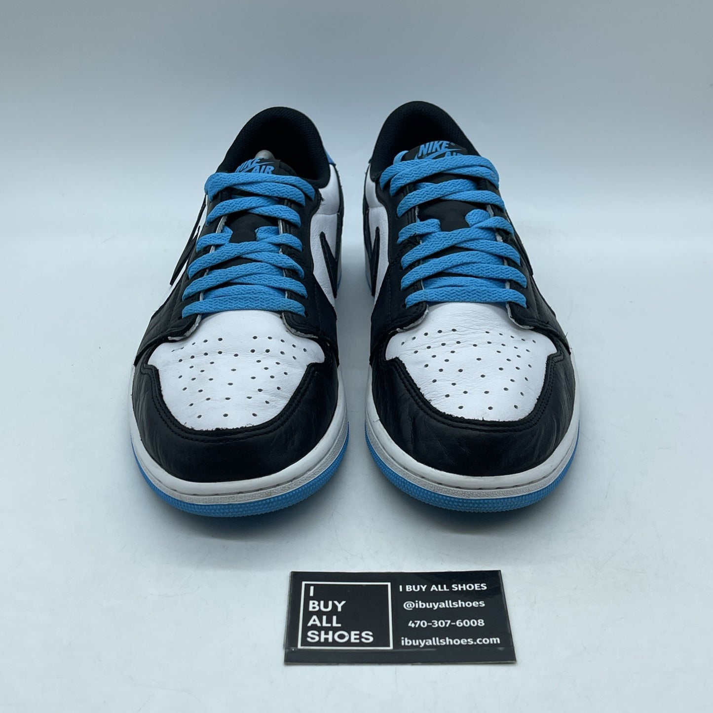 Size 11.5 - Air Jordan 1 Retro OG Low UNC Blue Black White Leather (CZ0790-104)