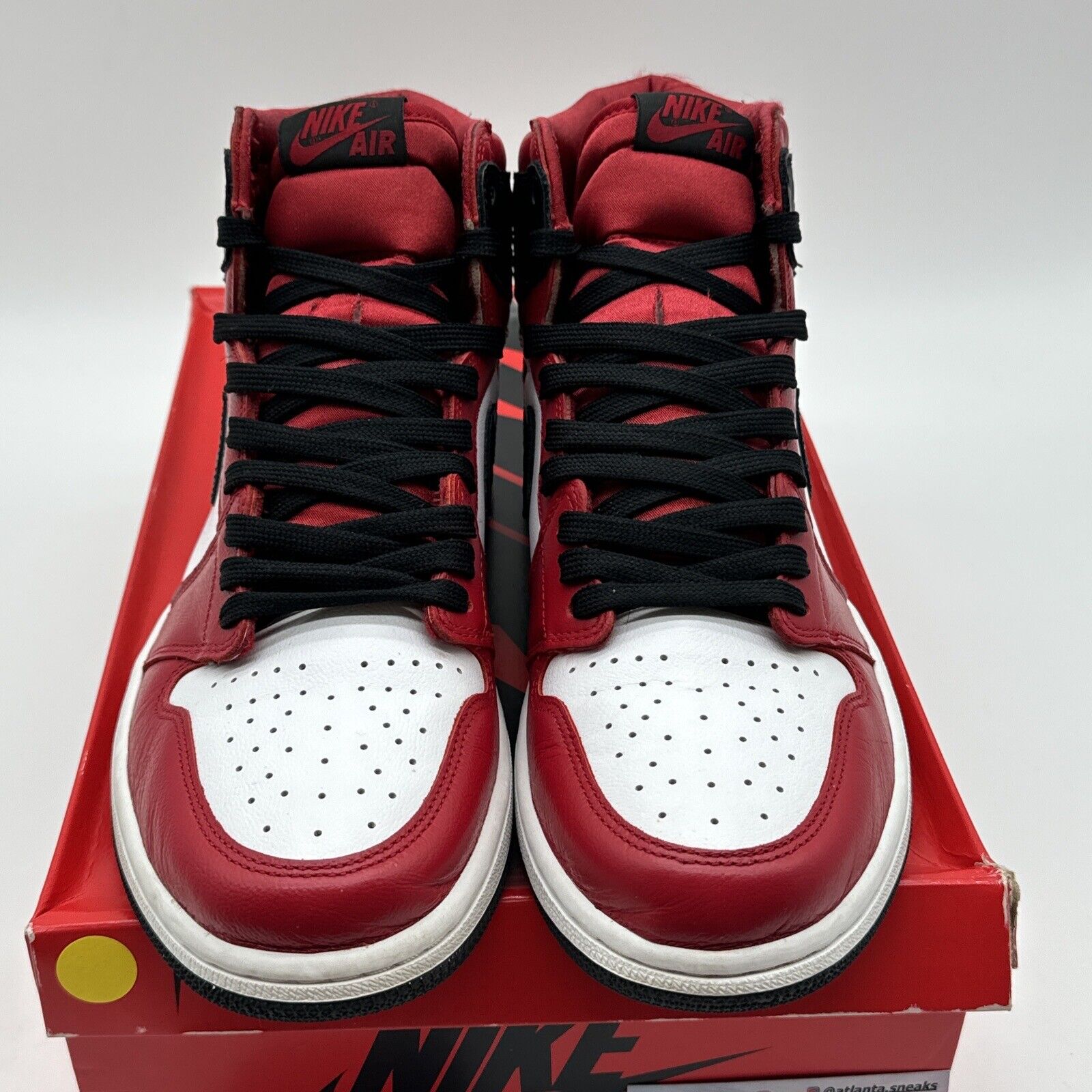 Size 10 - Jordan 1 Retro High OG Satin Red 2020 Size 10w Or 8.5 Men’s Red Black