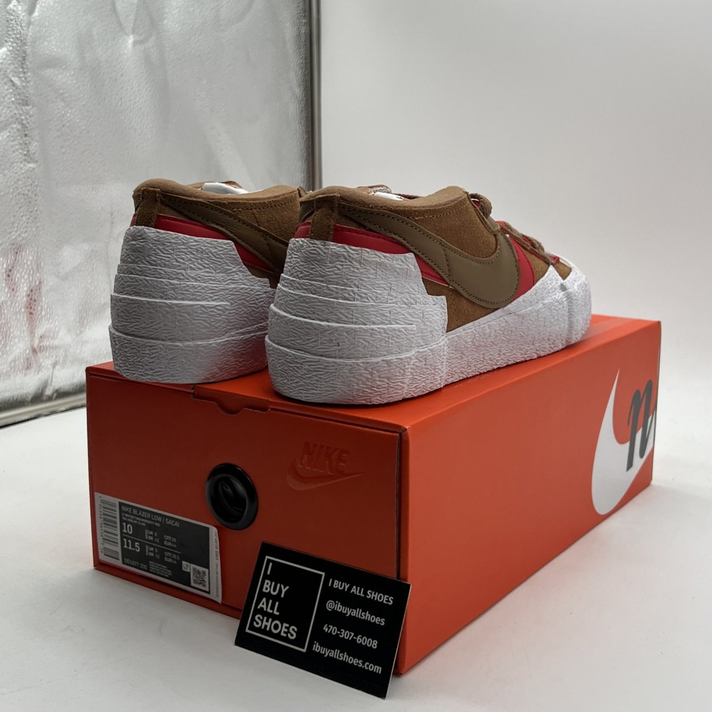 Size 10 - Nike sacai x Blazer Low British Tan (DD1877-200)