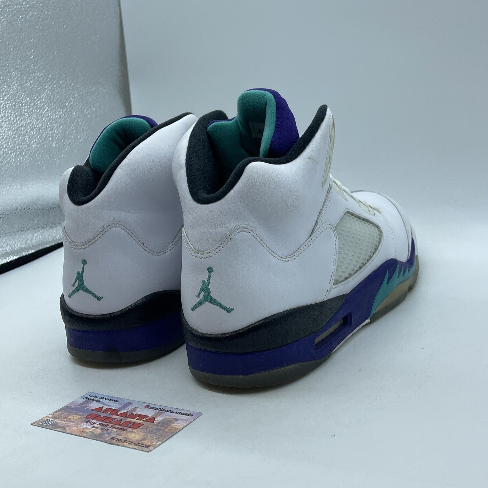 Size 12 - Jordan 5 Retro Grape 2013 White Purple Blue Leather (136027-108)