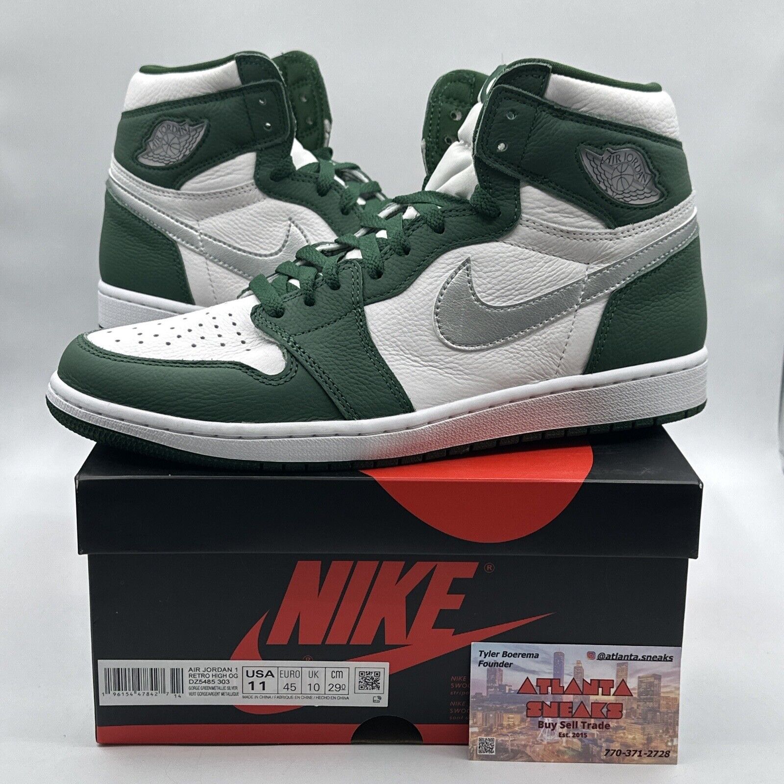 Air Jordan 1 Retro High OG Gorge Green SIZE 11 DZ5485-303 SHIPS SAME DAY!