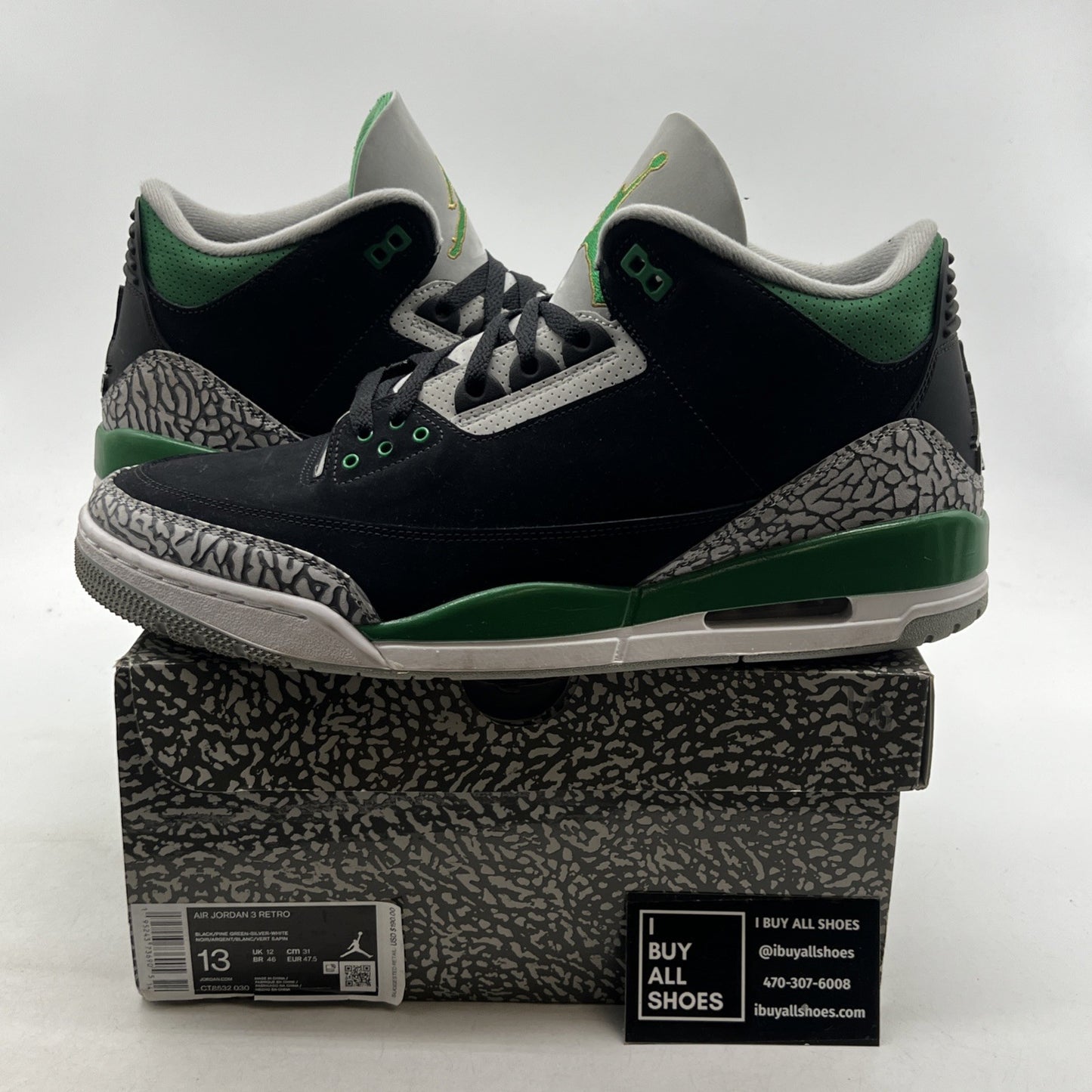Size 13 - Air Jordan 3 Retro Mid Pine Green (CT8532-030)