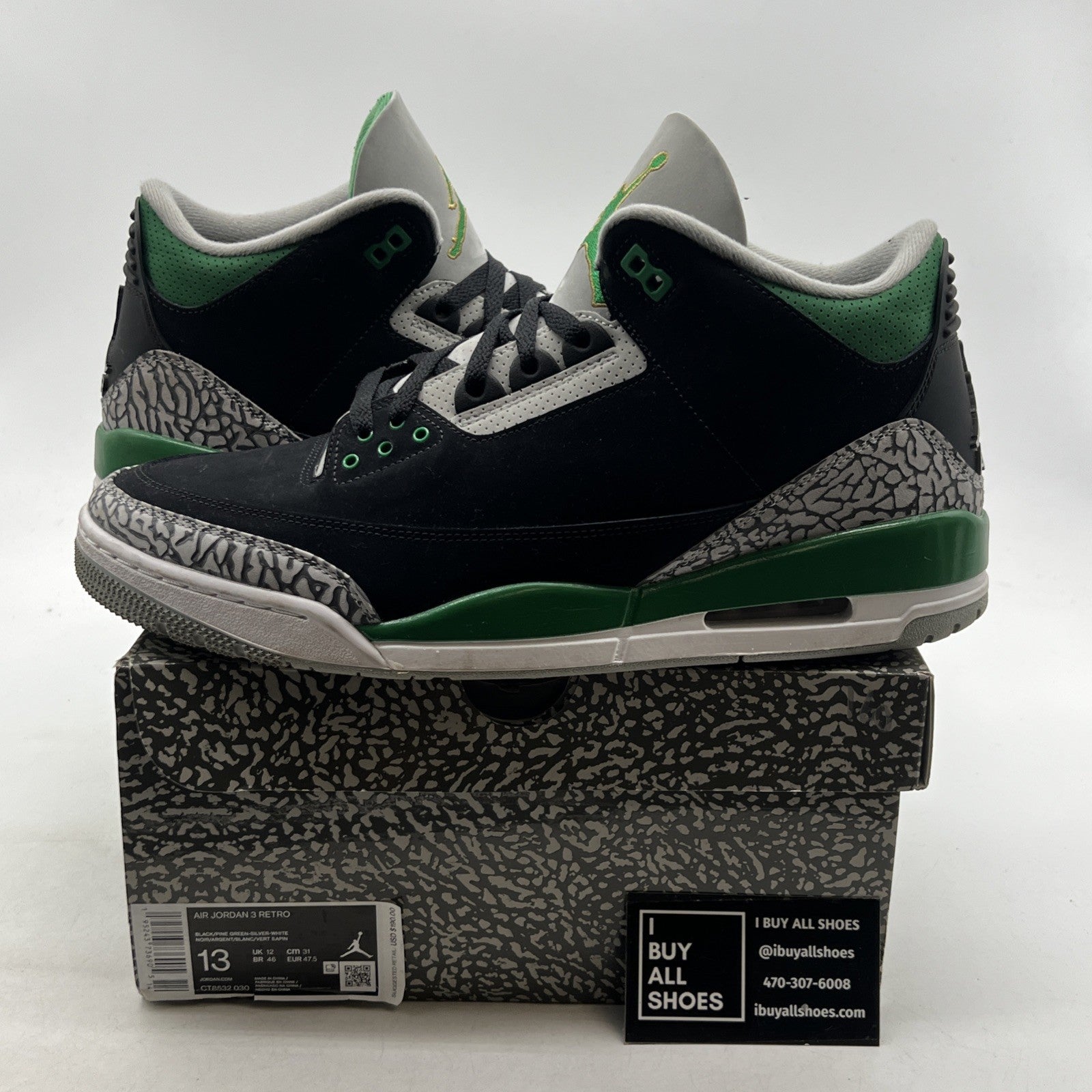 Size 13 - Air Jordan 3 Retro Mid Pine Green (CT8532-030)