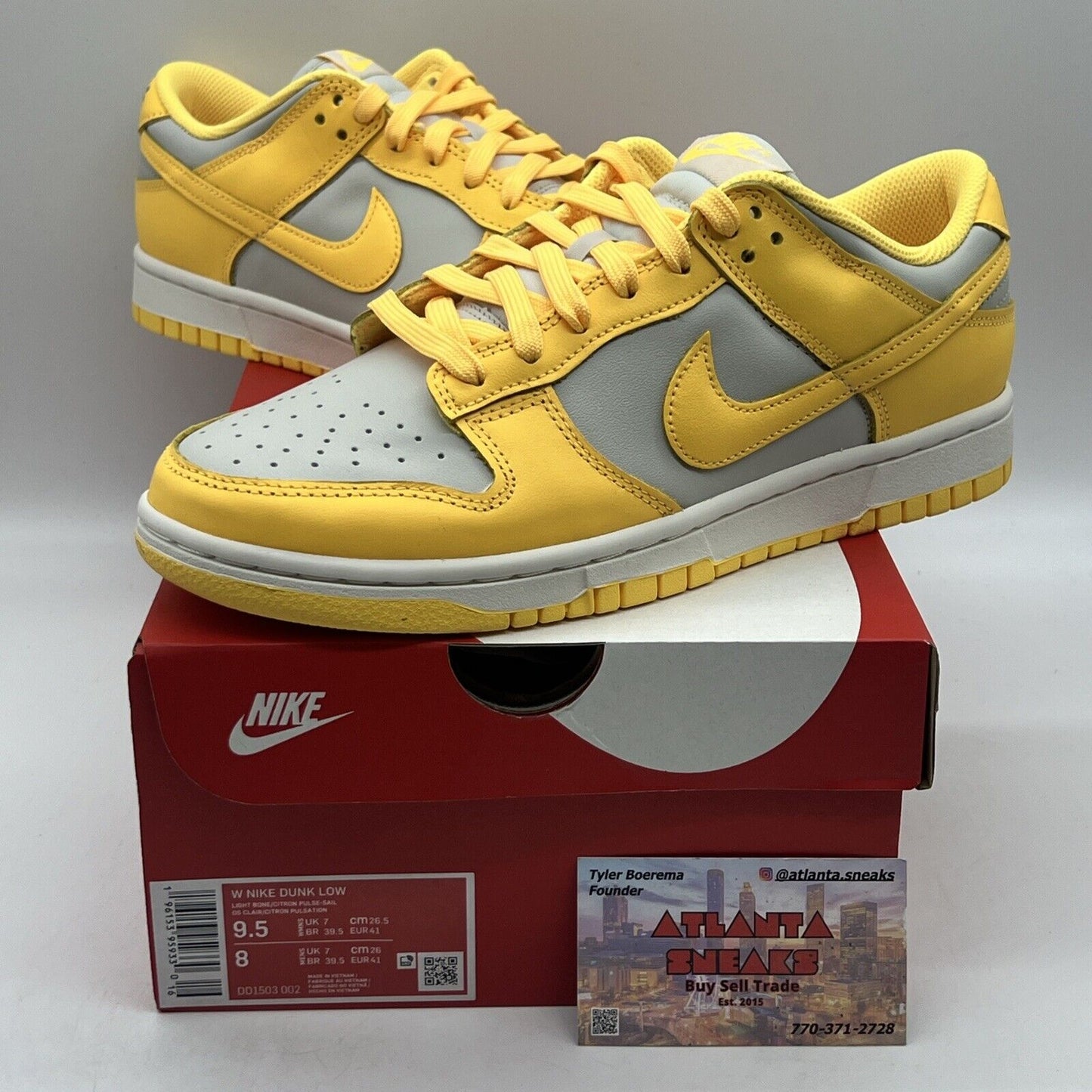 Size 9.5 - Nike Dunk Low Citron Pulse W Brand New Og All