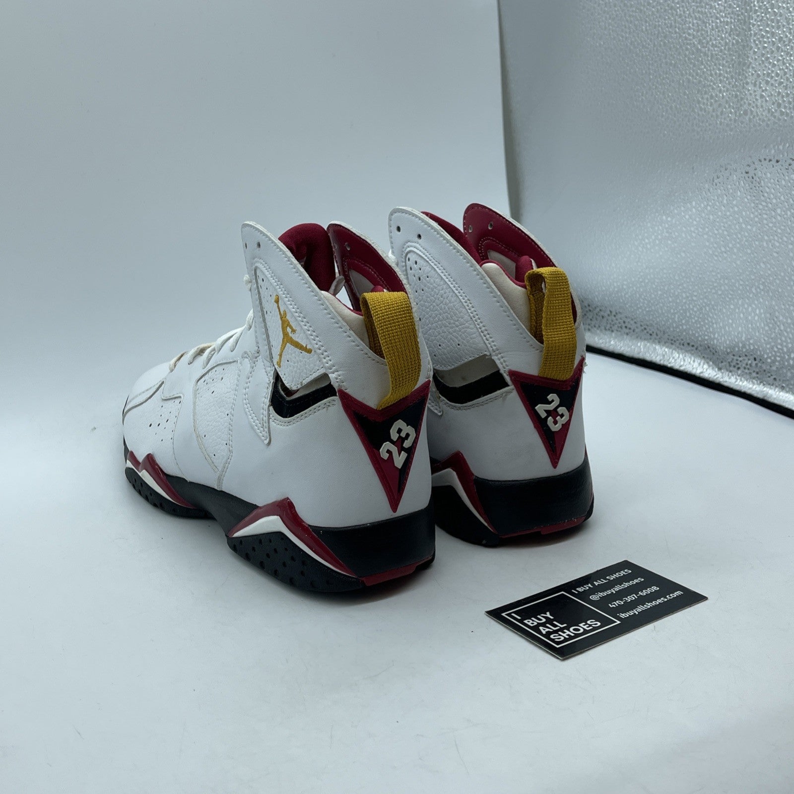 Size 9 - Air Jordan 7 Retro 2006 Cardinal White Black Leather (304775-101)