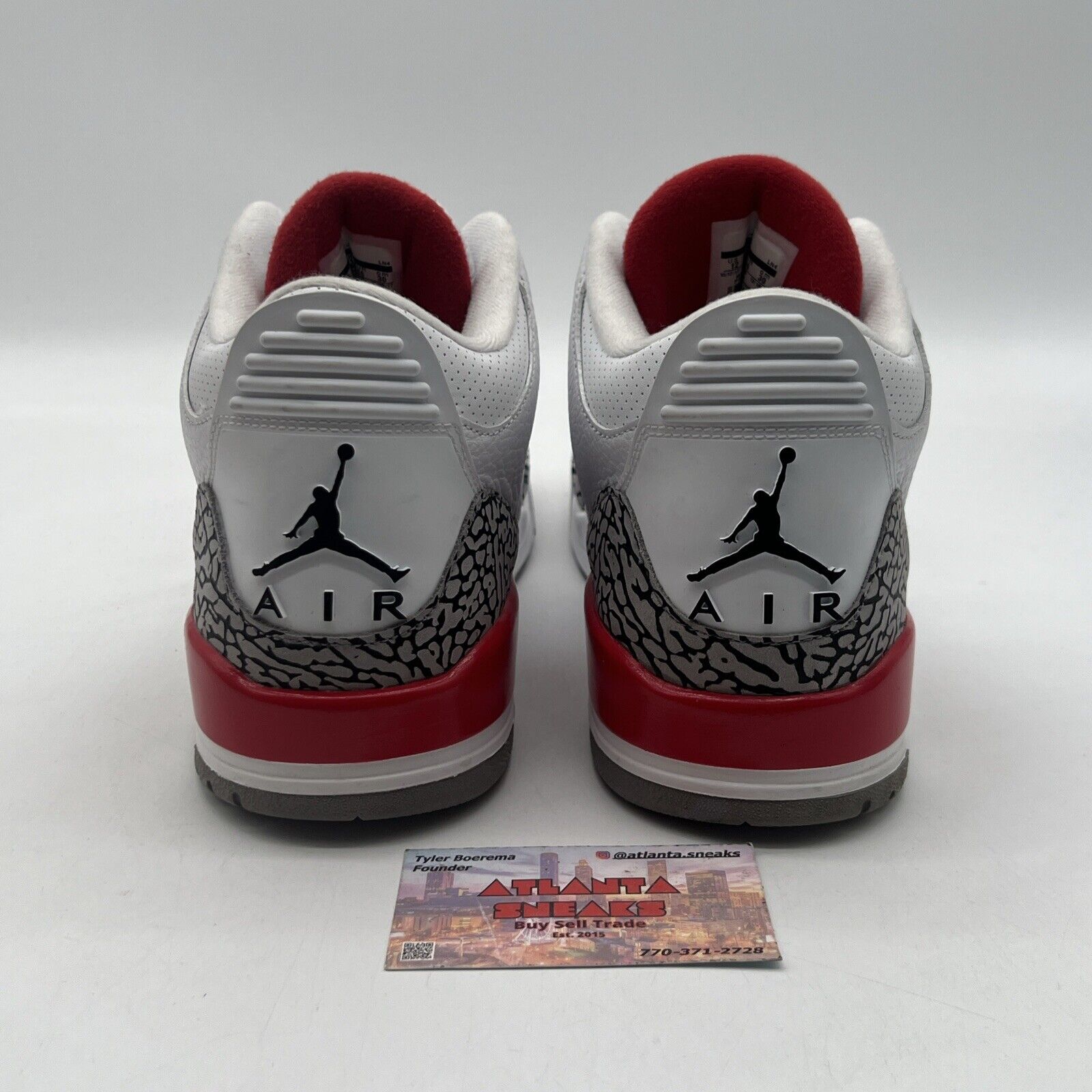 Size 12 - Jordan 3 Retro Hall of Fame 2018 White Black Red Leather (136064-116)