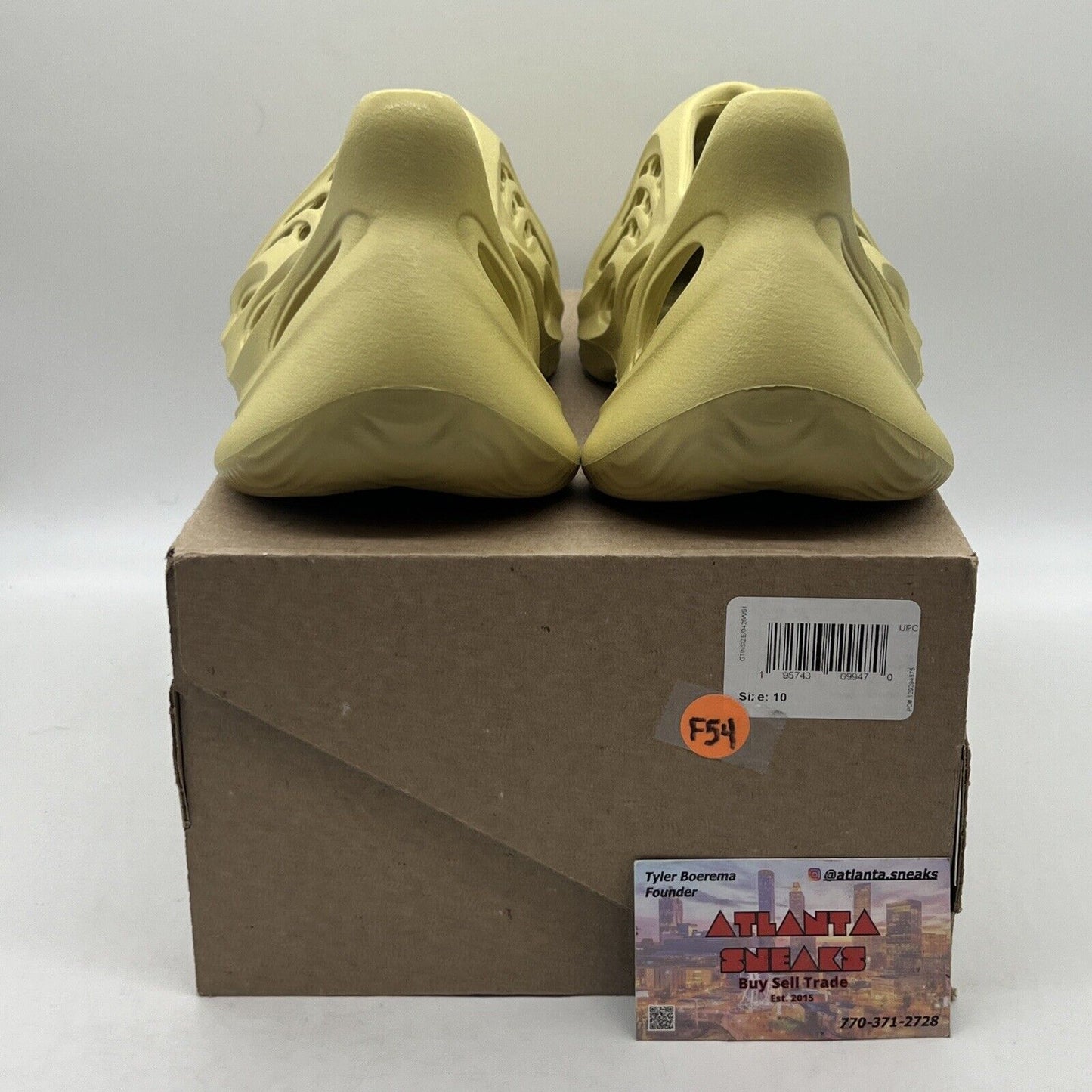 Size 10 - adidas Yeezy Foam RNNR Sulfur GV6775 Brand New Og All