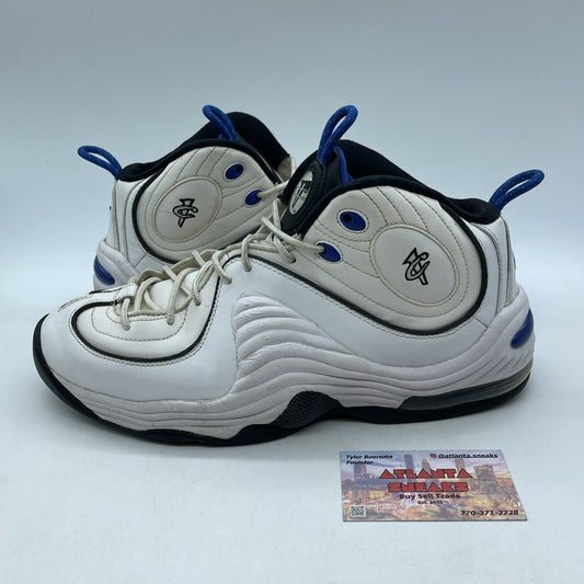 Size 11.5 - Nike Air Penny 2 2016 Home White Black Blue Leather (333886-100)