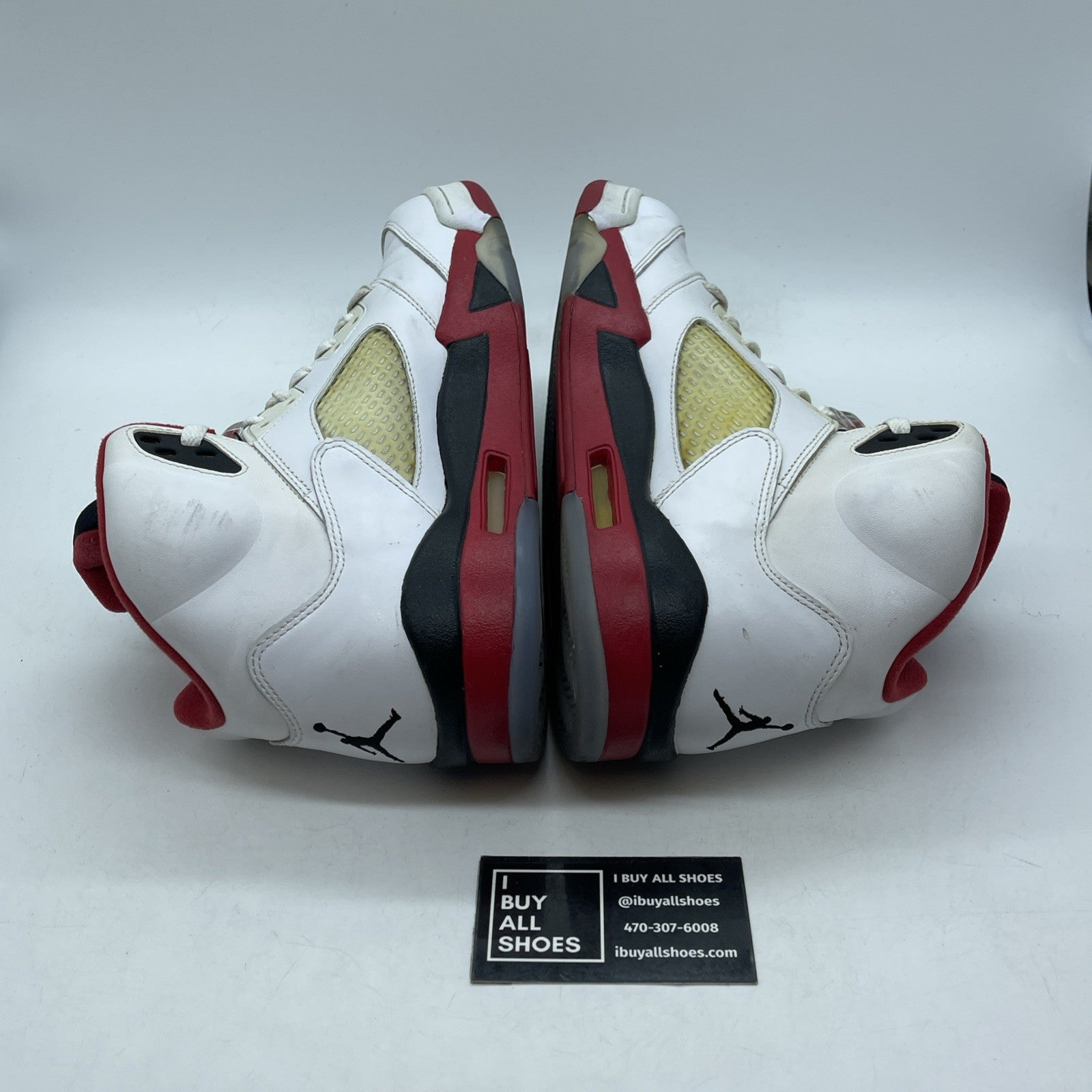 Size 10.5 - Air Jordan 5 Retro 2013 Fire Red White Black Leather (136027-120)