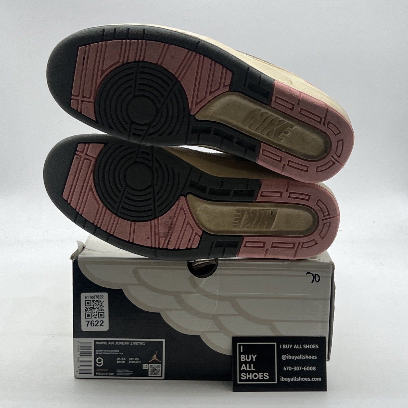 Size 9 - Air Jordan 2 Retro Soft Pink W (FB2372-100)