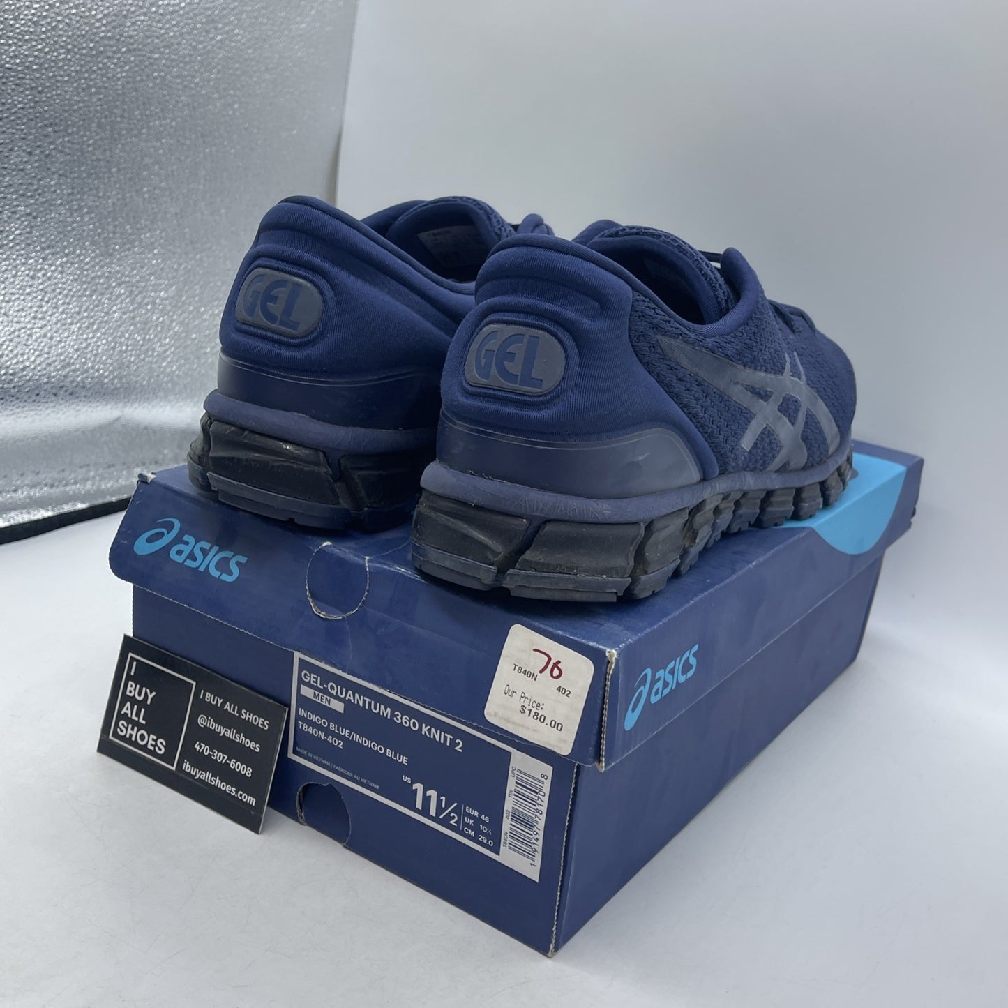 Size 11.5 - ASICS Gel Quantum 360 Knit Navy Blue (T84ON)