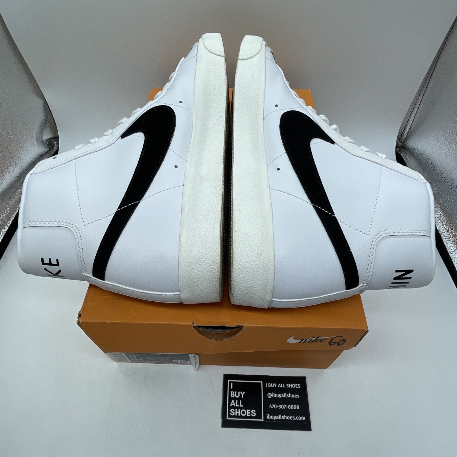 Size 13 - Nike Blazer Mid 77 Vintage White Black 2019 (BQ6806-100)