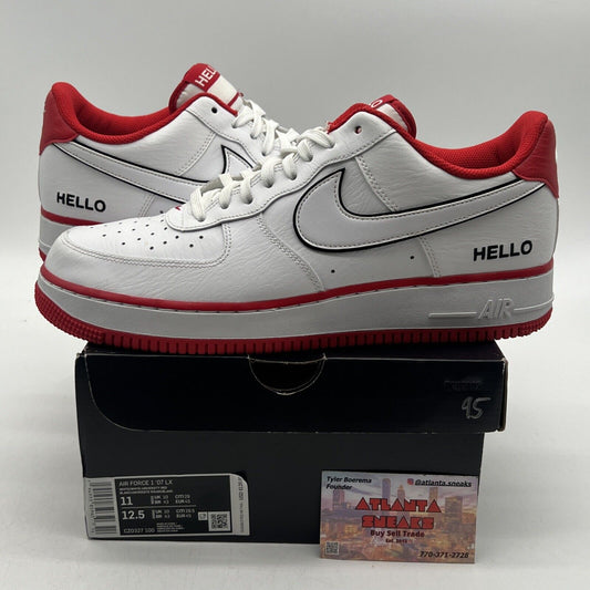 Size 11 - Nike Urbanstar x Air Force 1 '07 LX HELLO Pack - White University Red