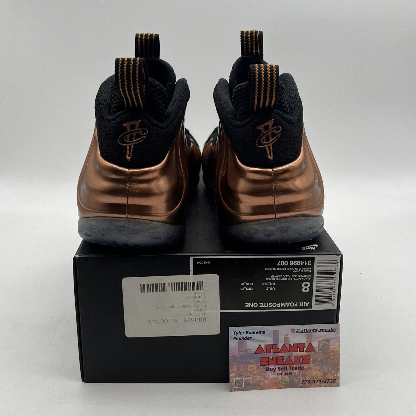 Size 8 - Nike Air Foamposite One 2017 Copper (314996-007)