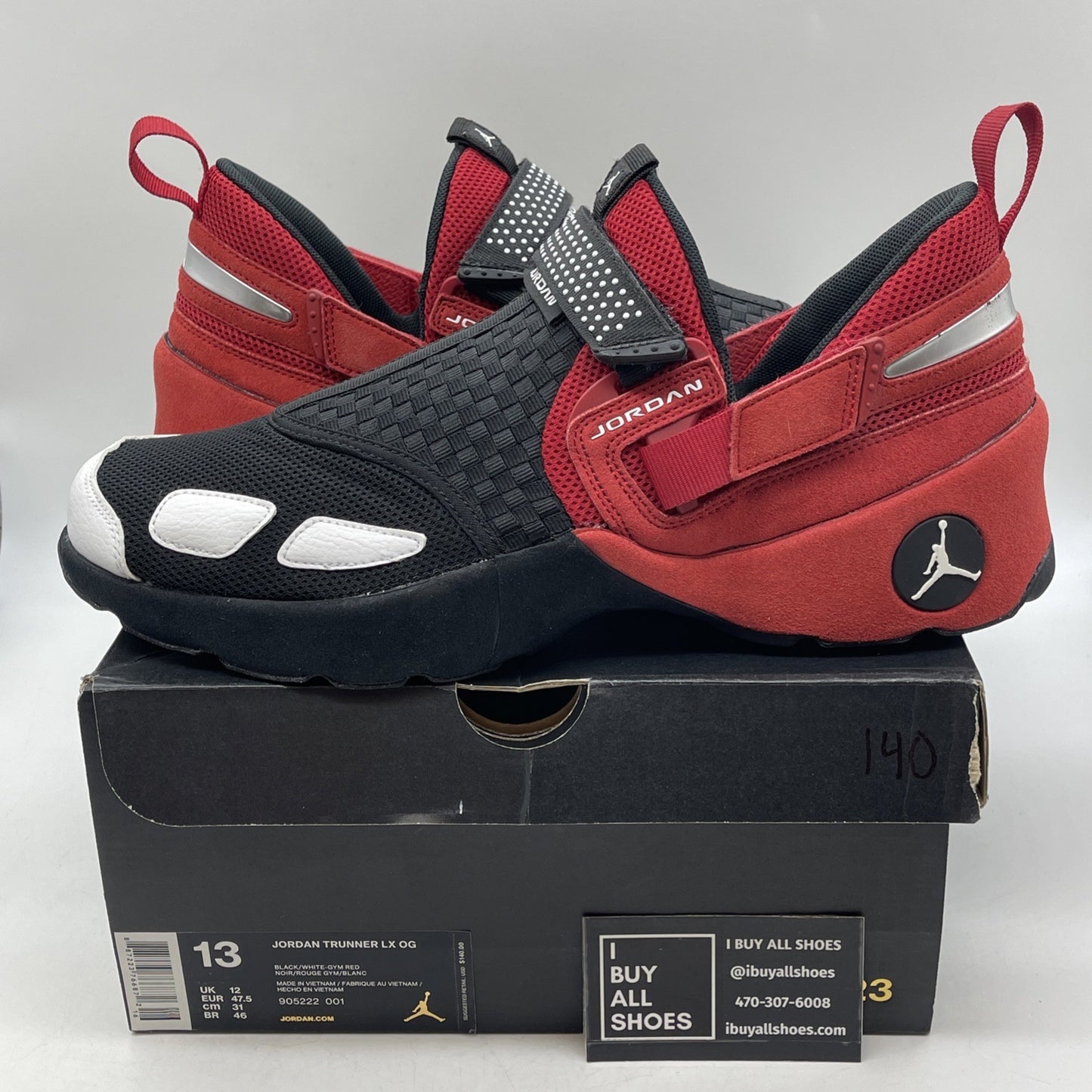 Size 13 - Air Jordan Trunner LX OG Black Gym Red (905222-001)