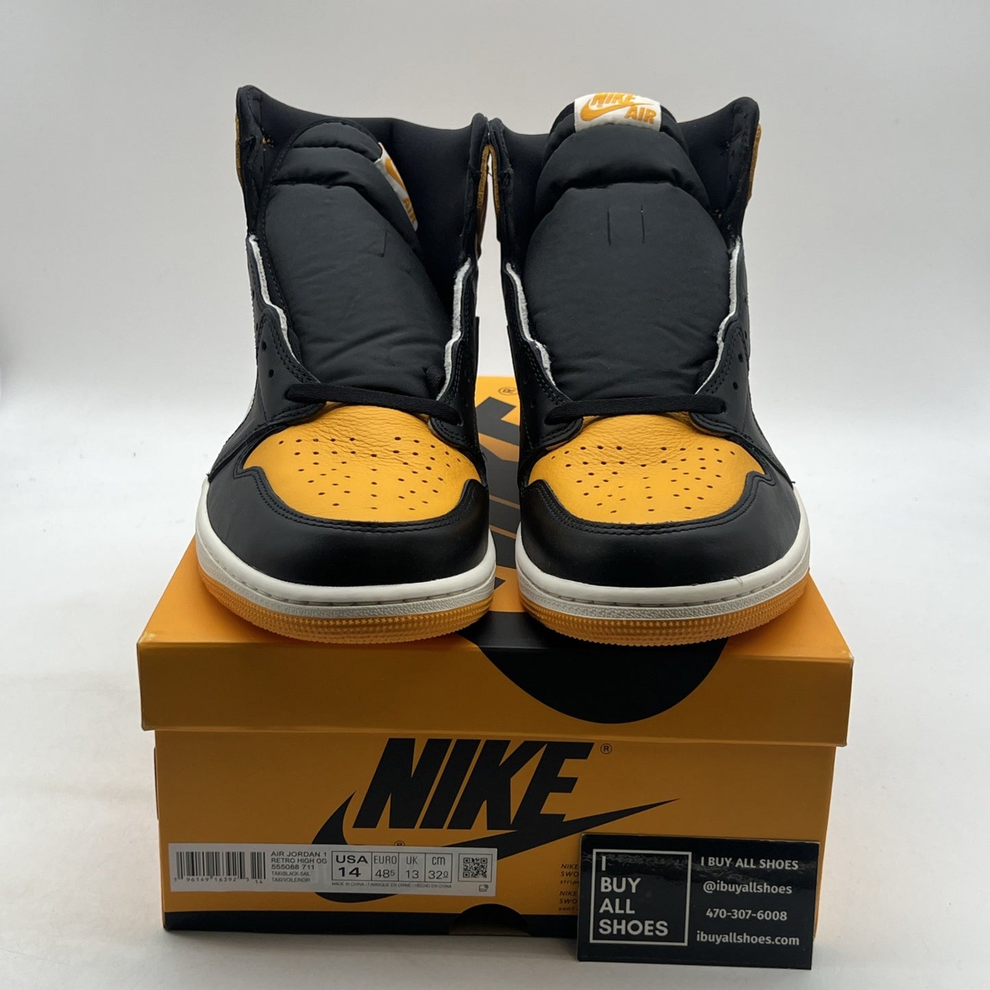 Size 14 - Air Jordan 1 Retro OG High Yellow Toe (555088-711)