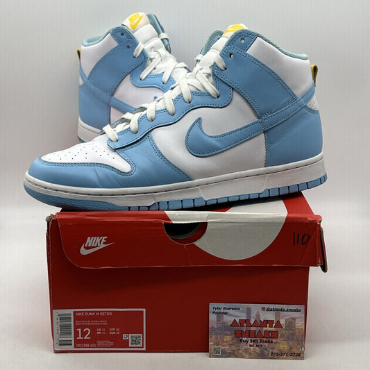 Size 12 - Nike Dunk High Blue Chill White Leather (DD1399-401)