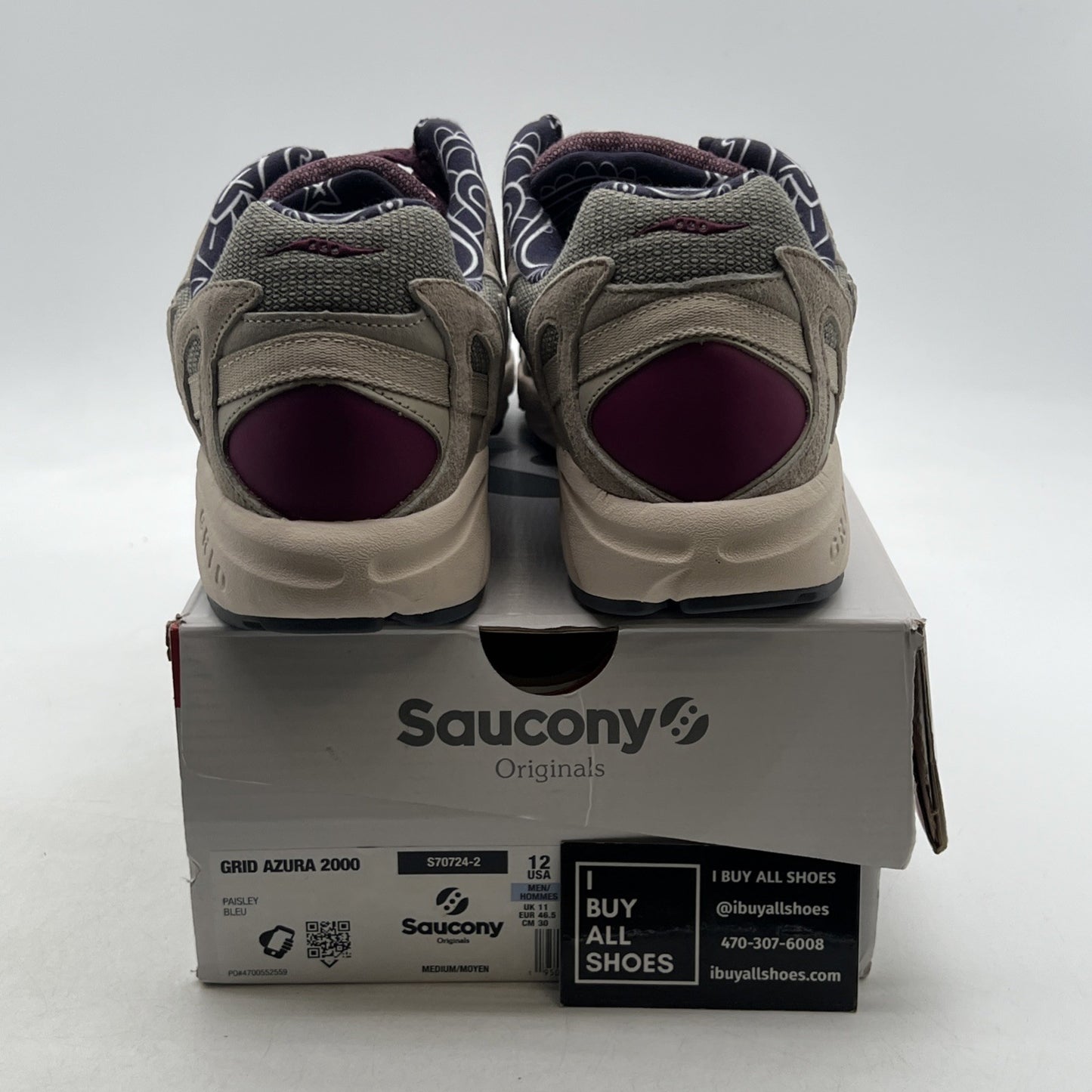Size 12 - Saucony Grid Azura 2000 Paisley Multicolor Low Athletic (S70724-2)