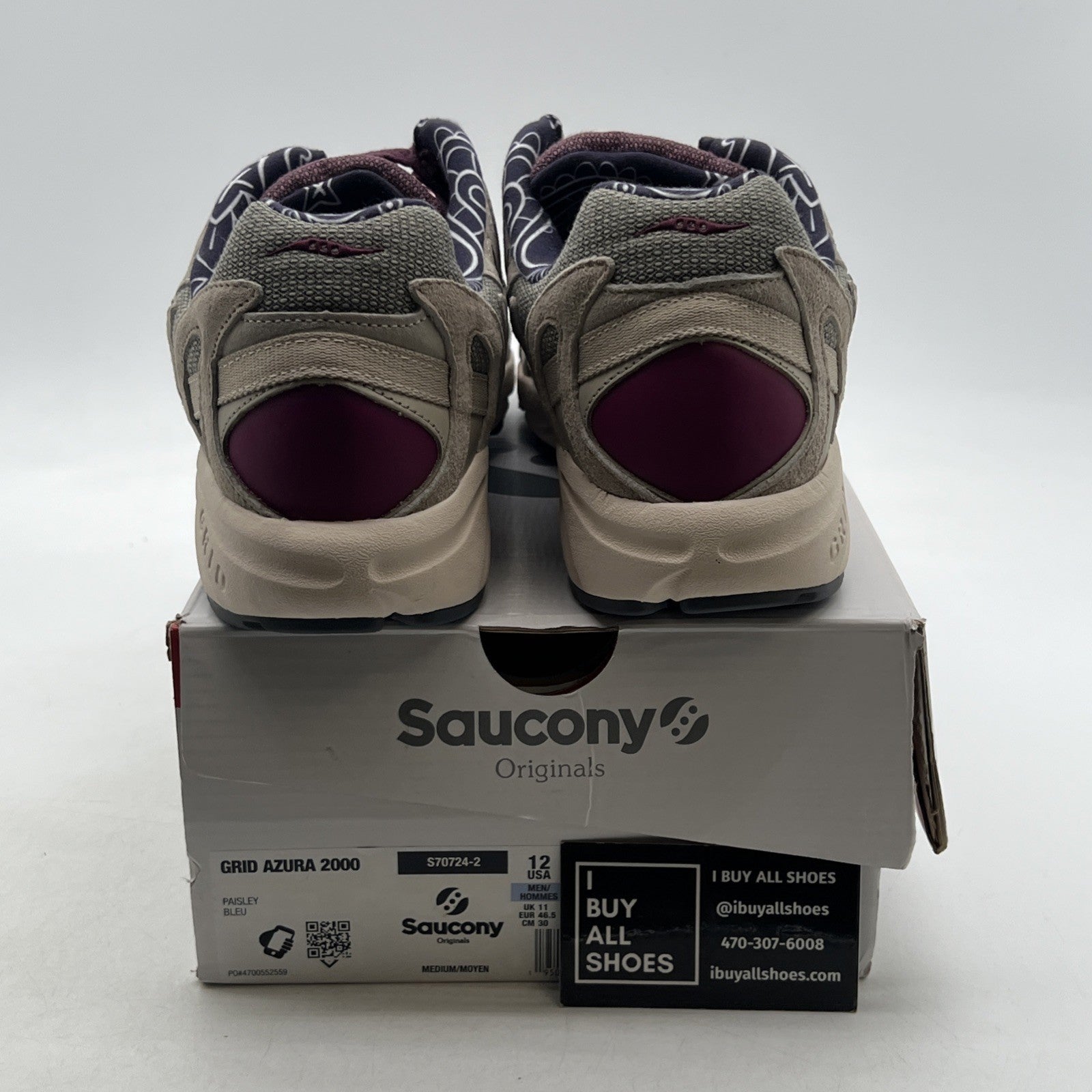 Size 12 - Saucony Grid Azura 2000 Paisley Multicolor Low Athletic (S70724-2)