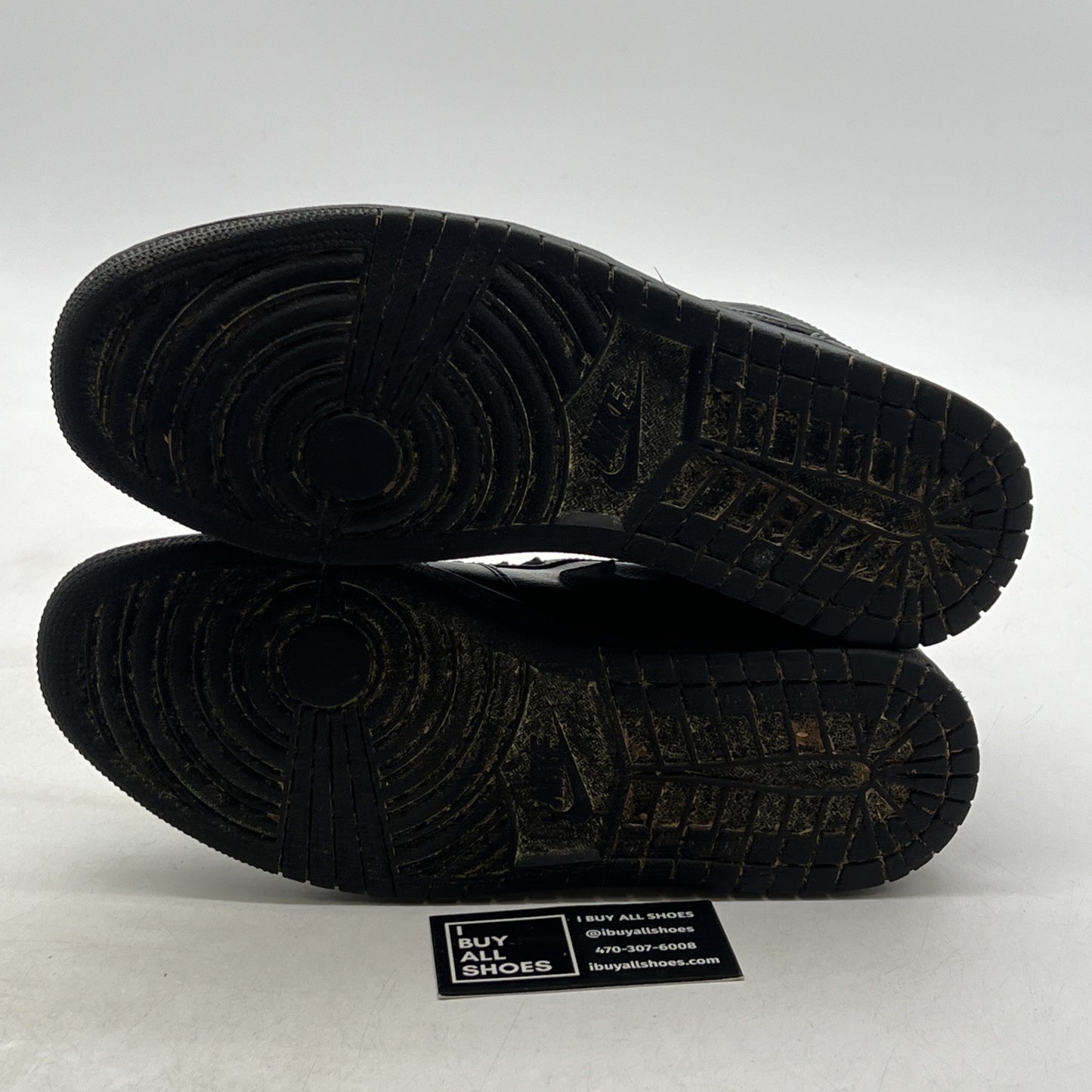 Size 9.5 - Air Jordan 1 Mid Black (554724-030)