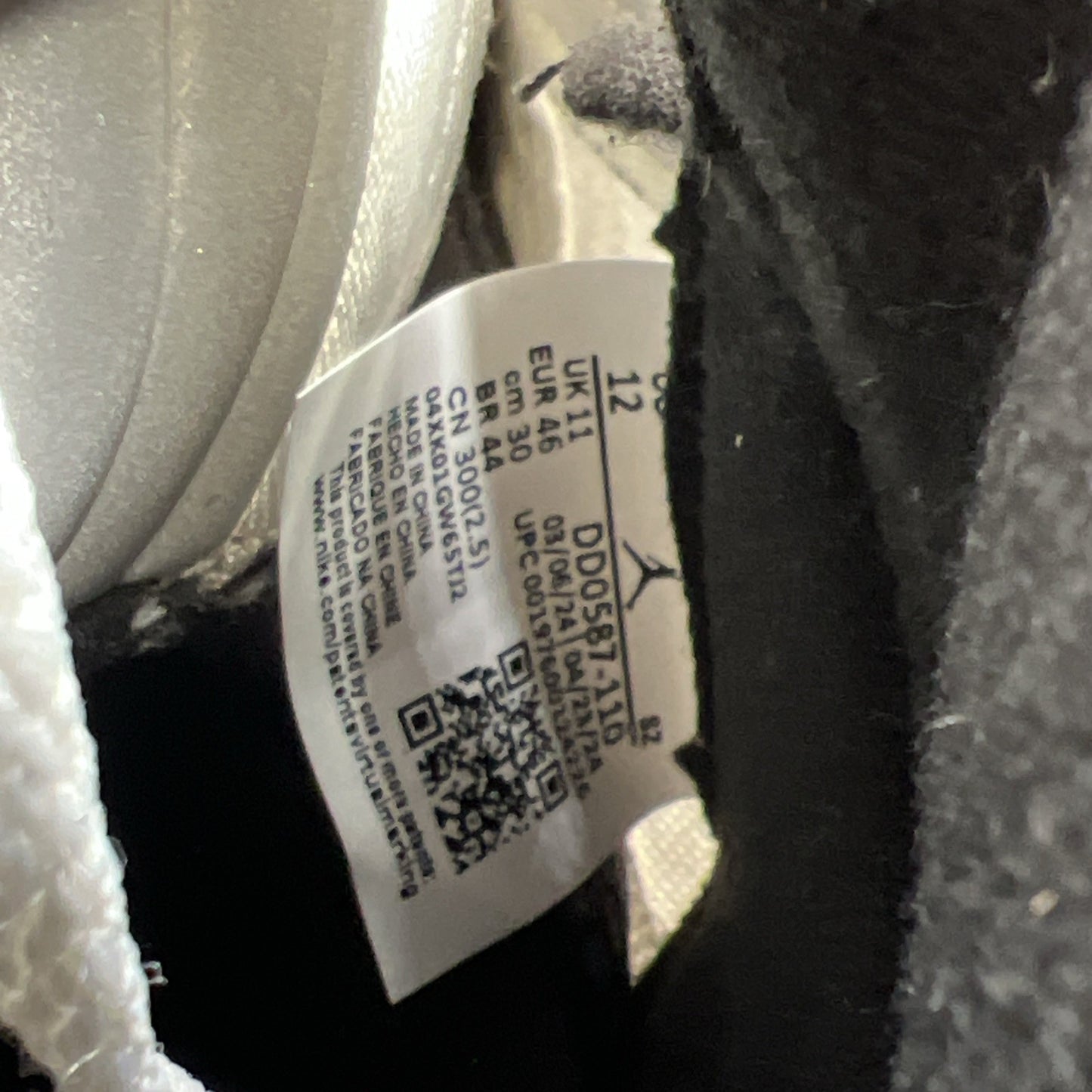 Size 12 - Air Jordan 5 Retro White Black (DD0587-110)