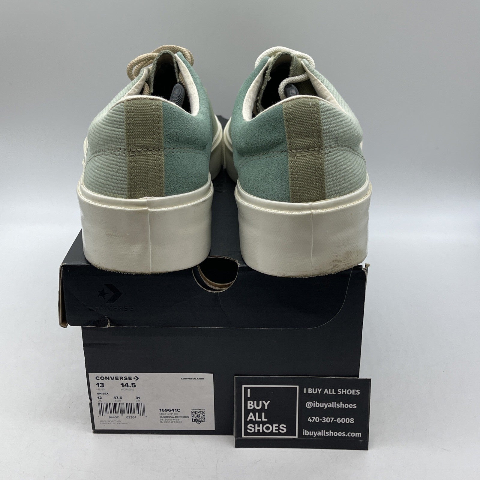 Size 13 - Converse Skid Grip Low Malachite Green (169641C)