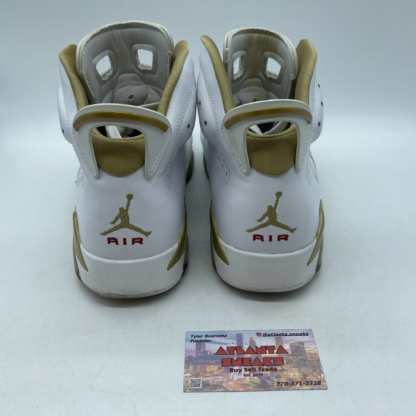 Size 12 - Air Jordan 6 Retro GMP White Gold Red Leather (384664-135)