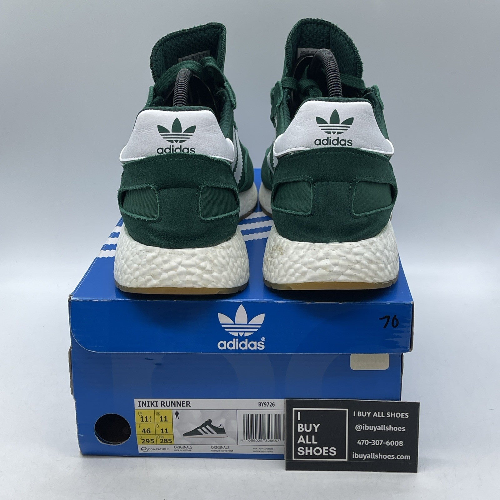 Size 11.5 - Adidas Iniki Runner Collegiate Green (BY9726)
