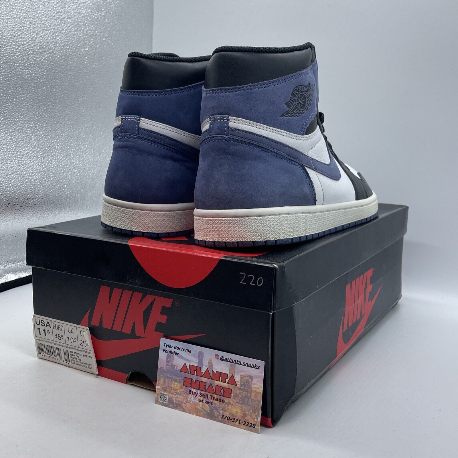 Size 11.5 - Air Jordan 1 High Best Hand in the Game - Blue Moon (555088-115)