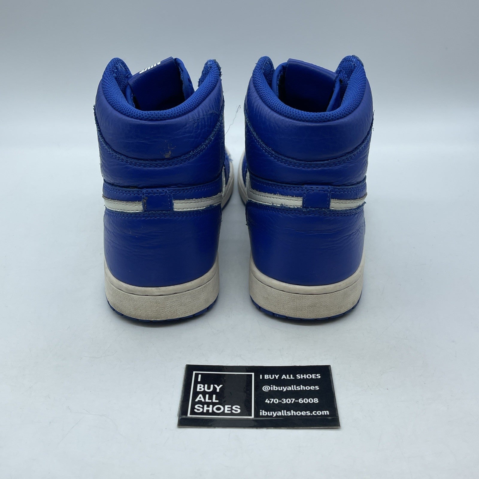 Size 9.5 - Jordan 1 Retro High OG Hyper Royal White Black Leather (555088-401)