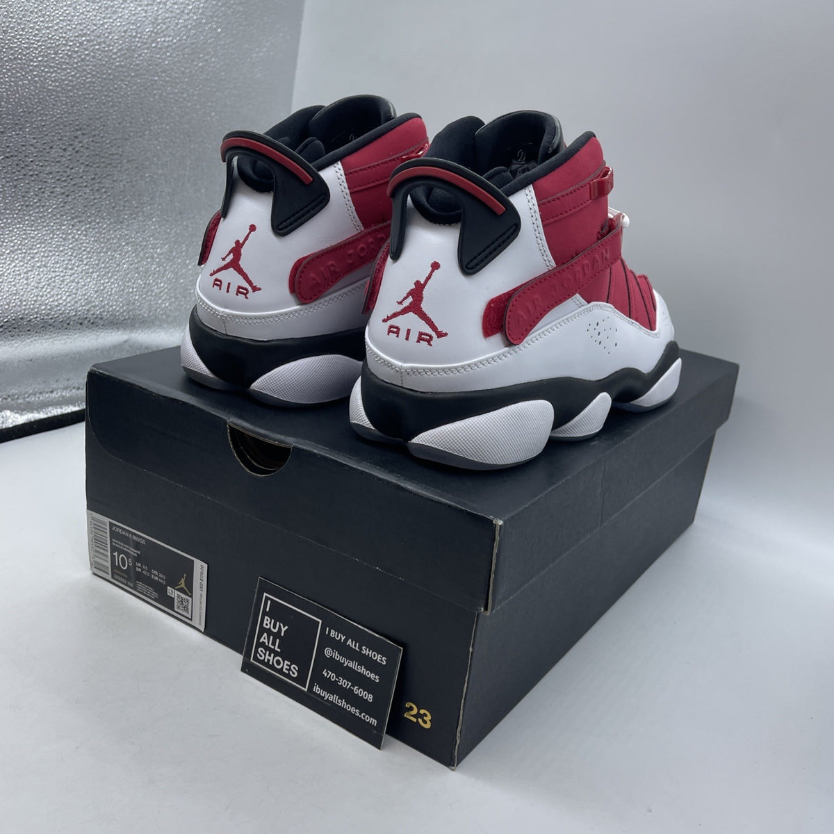 Size 10.5 - Air Jordan 6 Rings White Carmine (322992-106)
