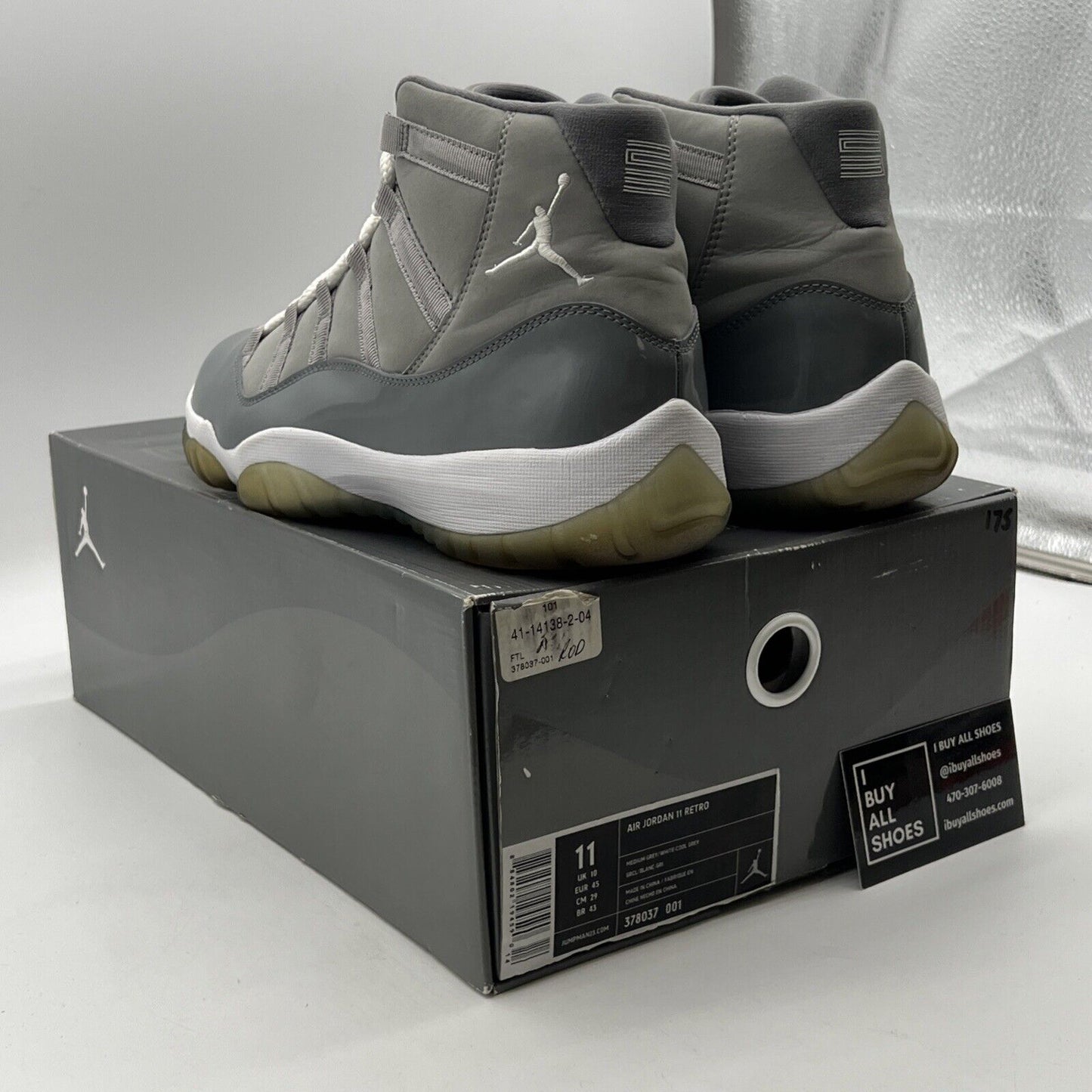 Size 11 - Air Jordan 11 Retro 2010 Cool Grey (378037-001)