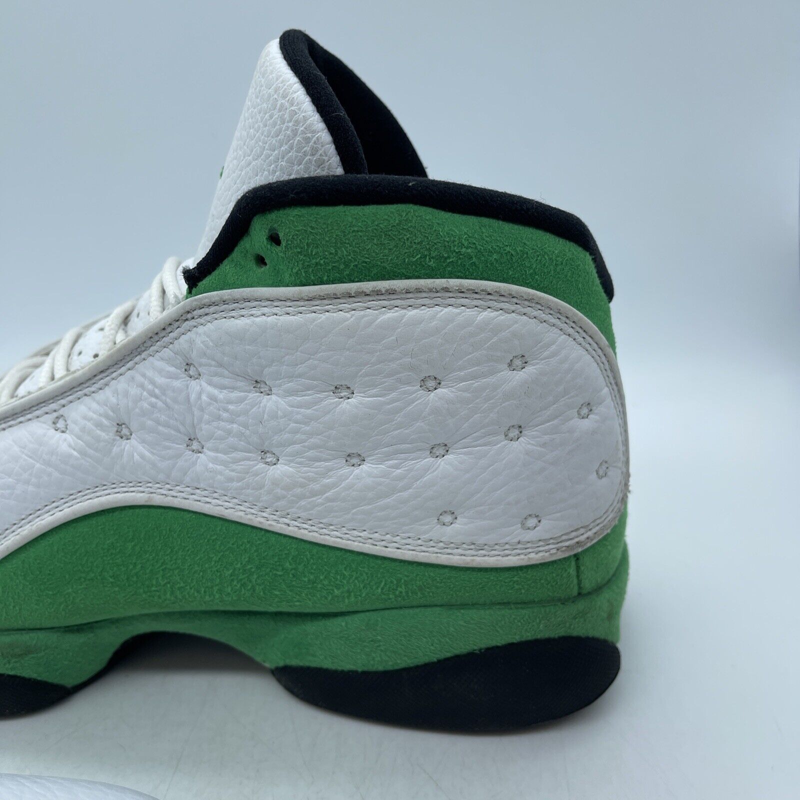 Size 9 - Jordan 13 Retro Lucky Green Black White Suede Leather (DB6537-113)