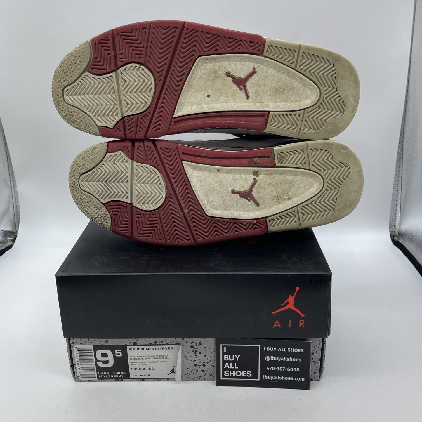 Size 9.5 - Air Jordan 4 Retro OG Mid White Cement (840606-192)