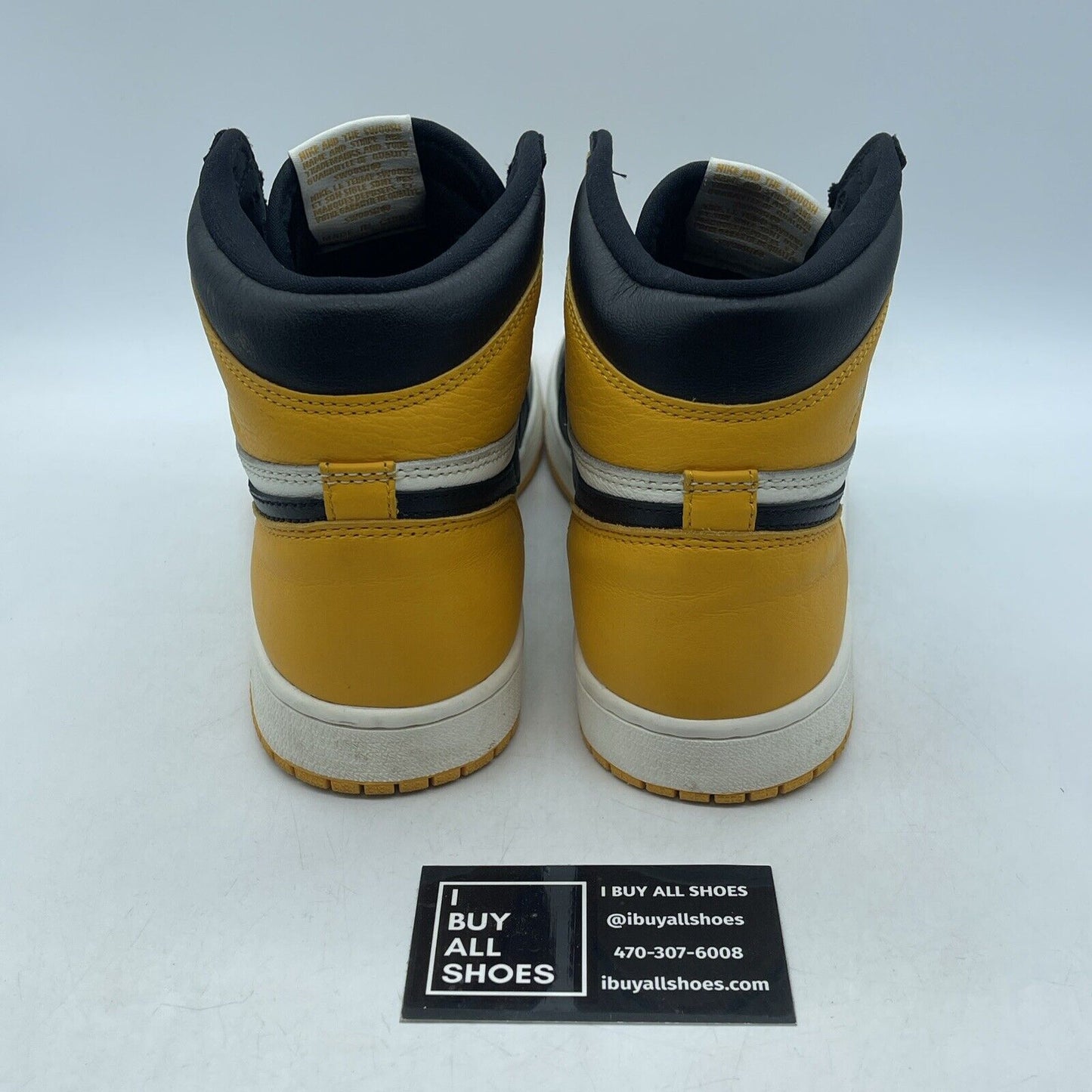 Size 8.5 - Jordan 1 Retro OG High Yellow Toe Black White Leather (555088-711)