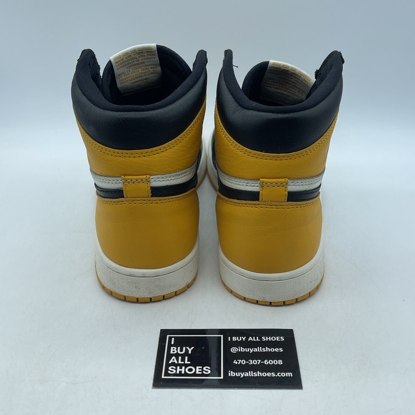 Size 8.5 - Jordan 1 Retro OG High Yellow Toe Black White Leather (555088-711)