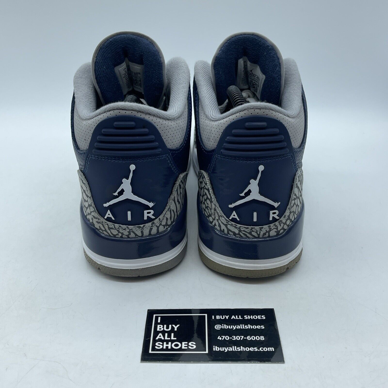 Size 9 - Jordan 3 Retro Blue Grey White Suede Leather (CT8532-401)