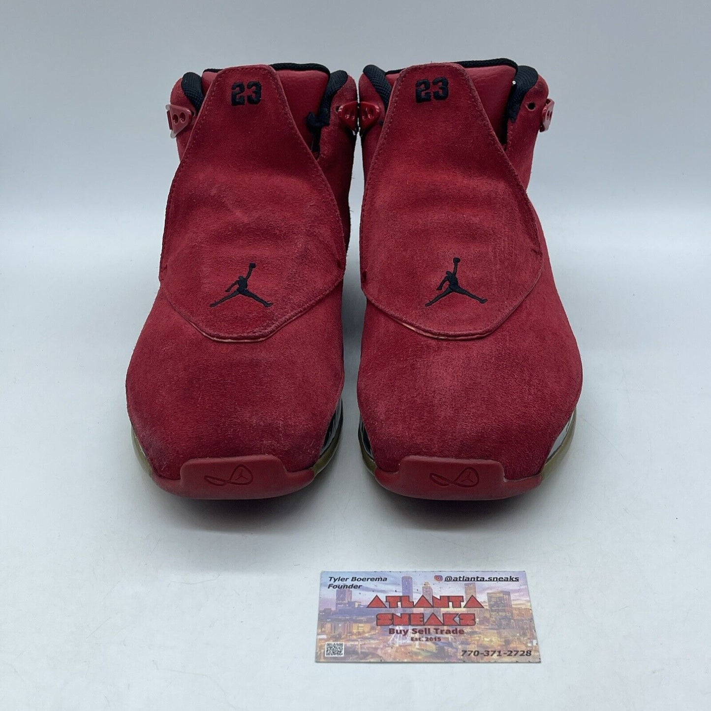 Size 12 - Air Jordan 18 Retro Toro Red Black Suede Leather (AA2494-601)